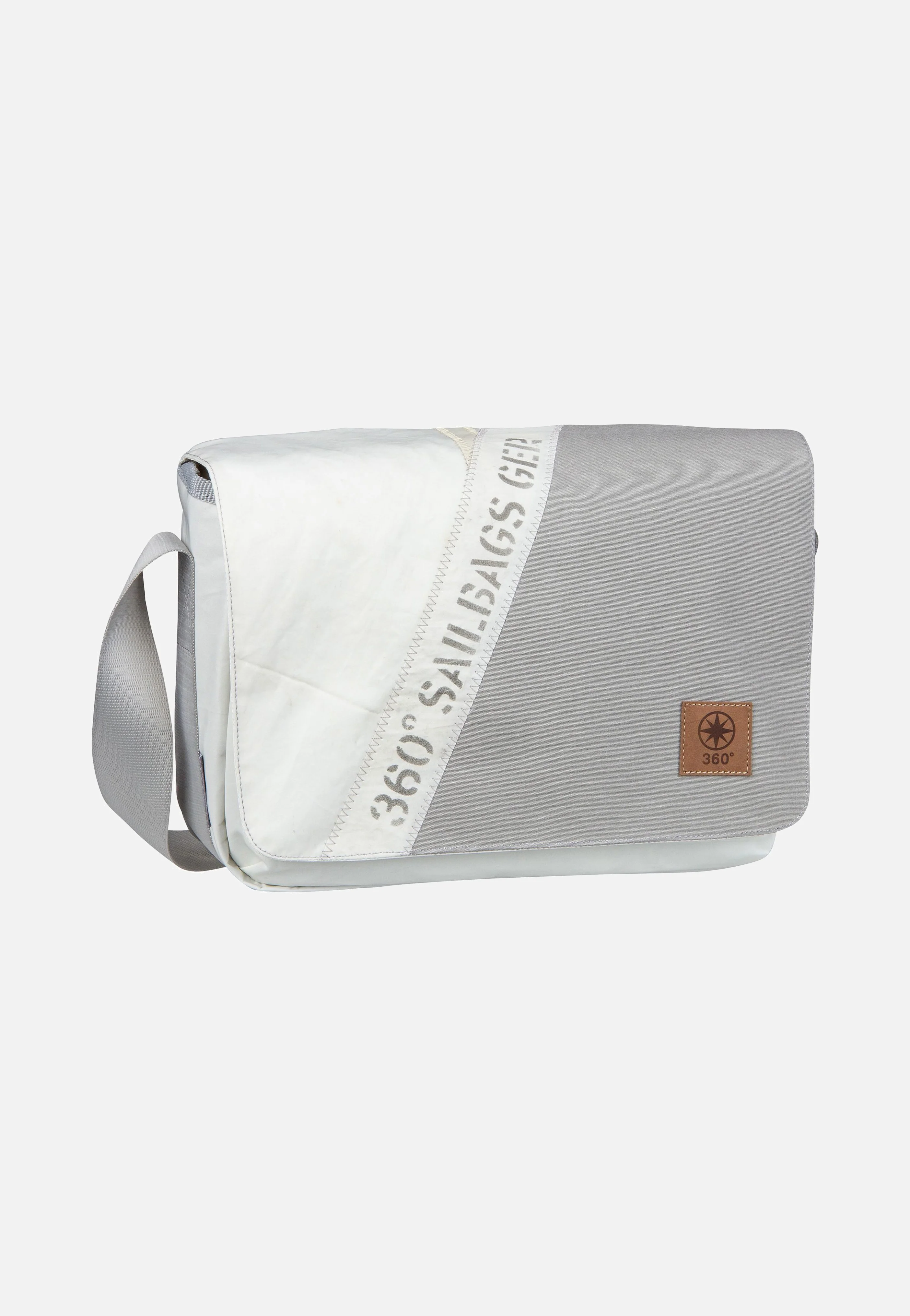 Barkasse Mini Stencil-Weiß/Grau - Messenger Bag