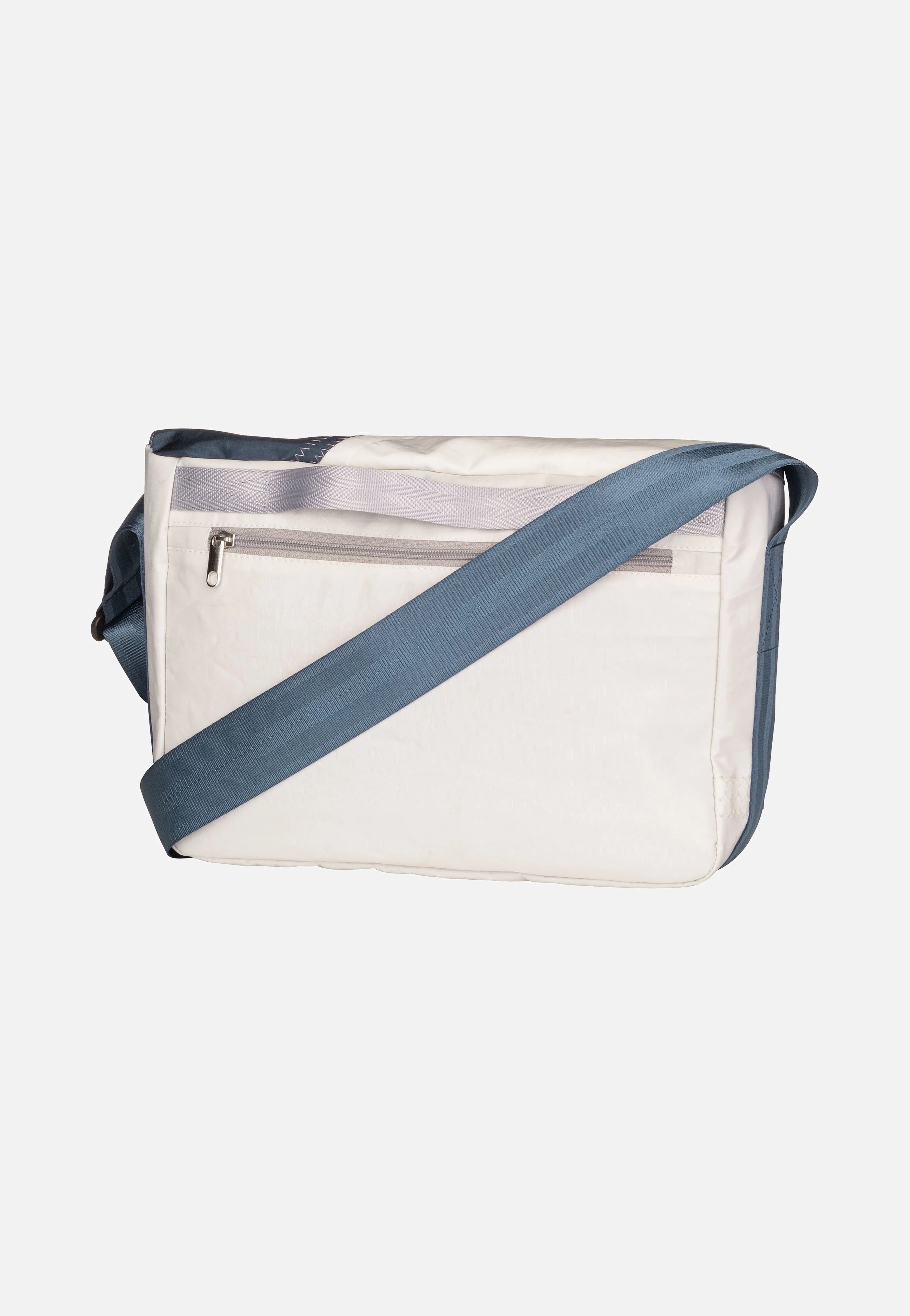 Barkasse Mini Weiß/Streifen Blau/Zahl Grau - Messenger Bag - Image 2