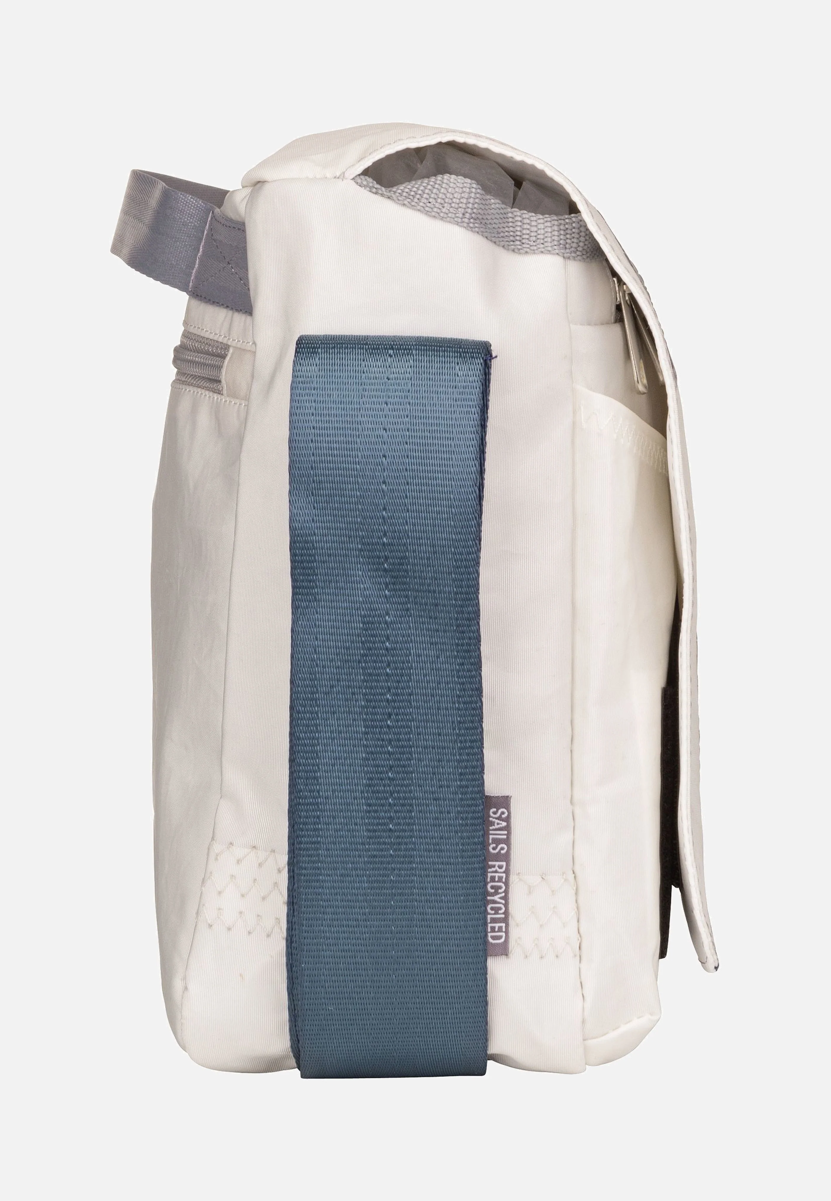 Barkasse Mini Weiß/Streifen Blau/Zahl Grau - Messenger Bag - Image 5