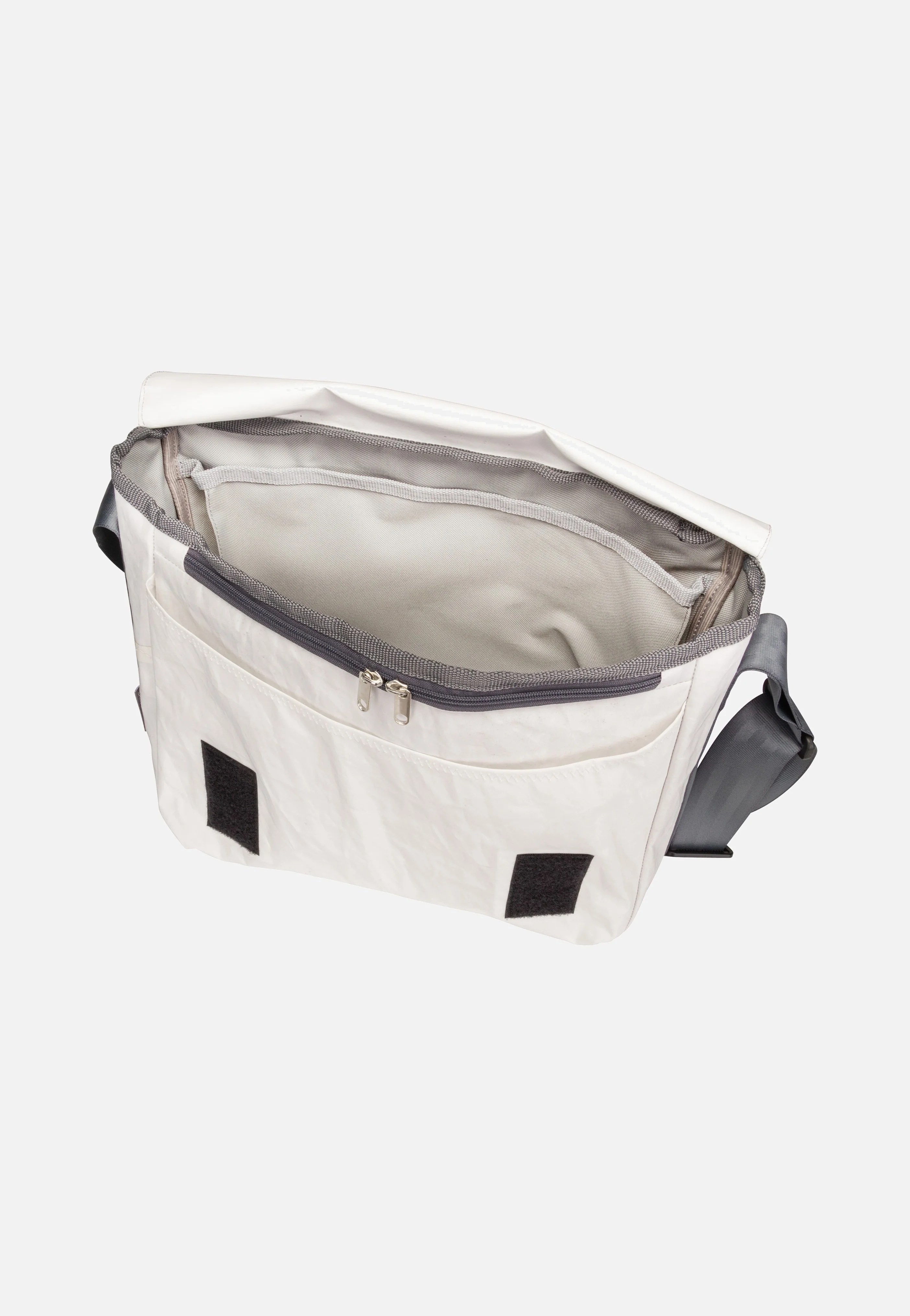 Barkasse Weiß/Balken Hellgrau/Segelboot - Messenger Bag - Image 4