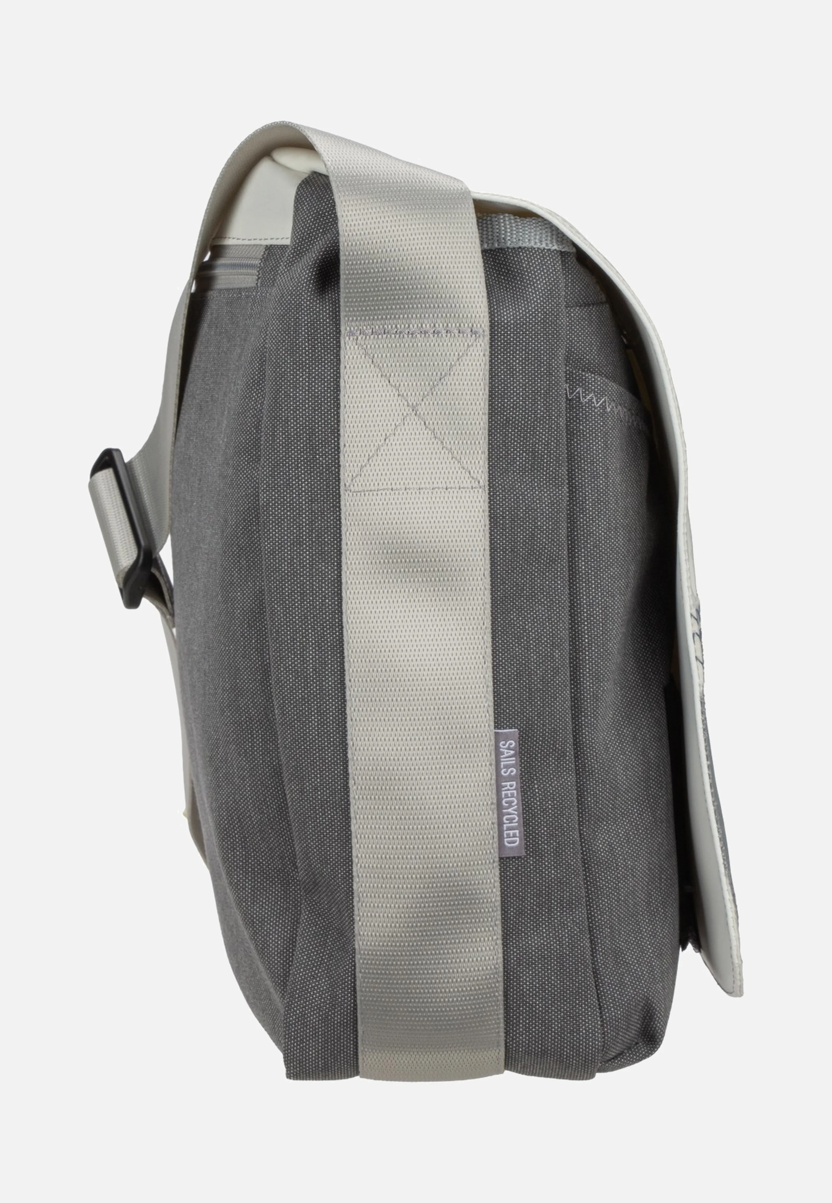 Barkasse Weiss/Petrol/Zahl Hellgrau - Messenger Bag - Image 4