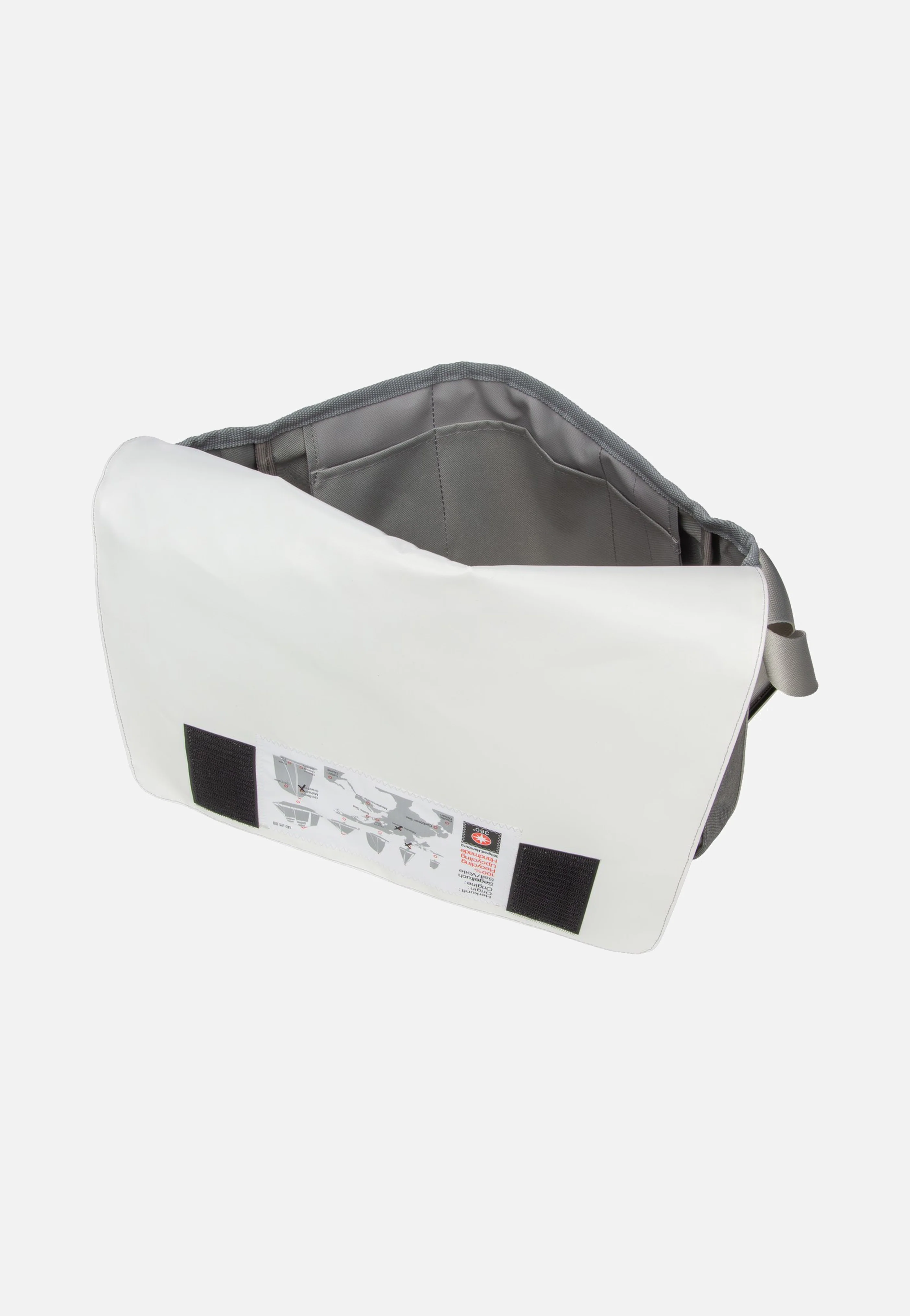 Barkasse Weiss/Petrol/Zahl Hellgrau - Messenger Bag - Image 6