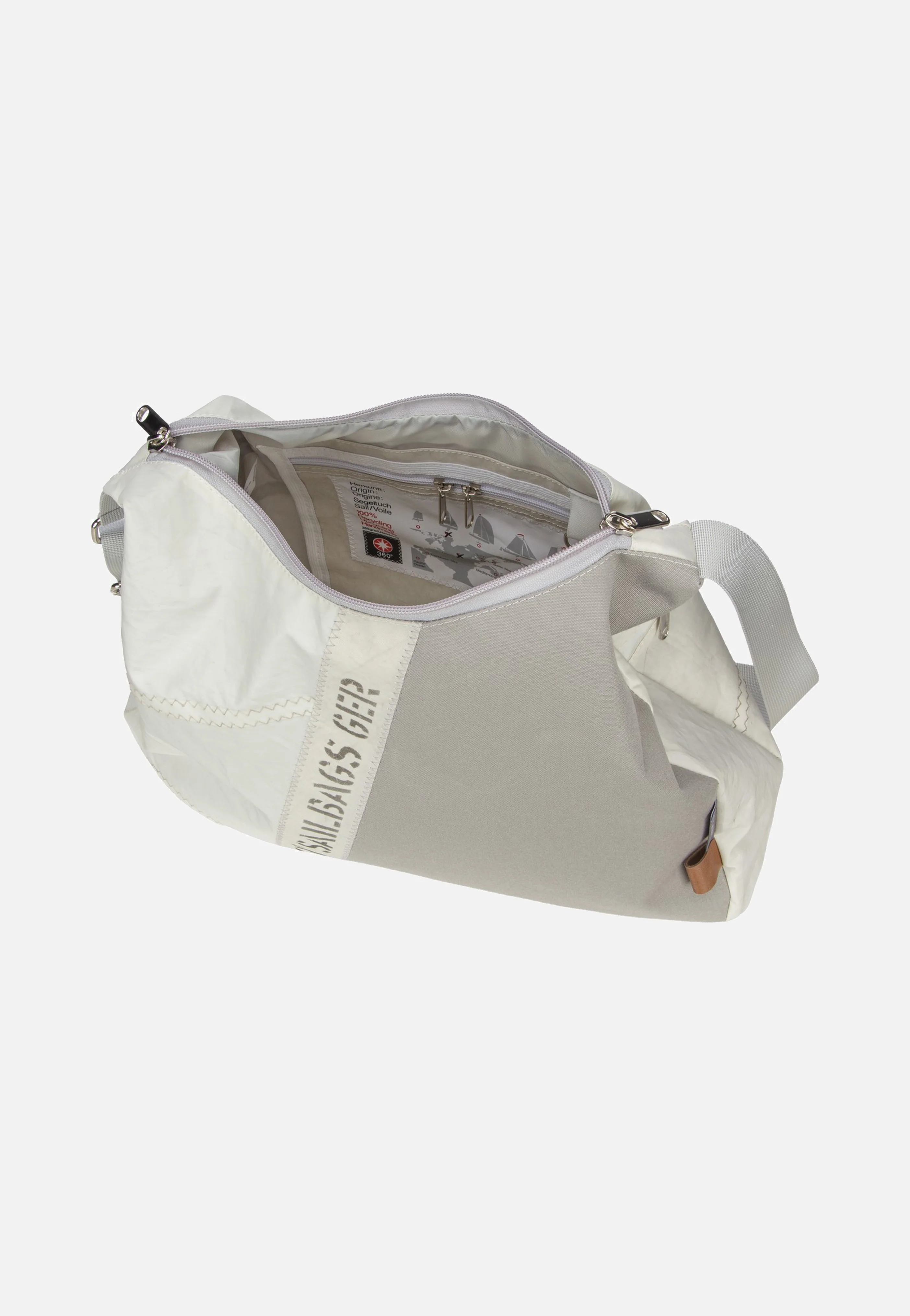 Bucht Stencil Weiss/Grau - Hobo Bag - Image 5