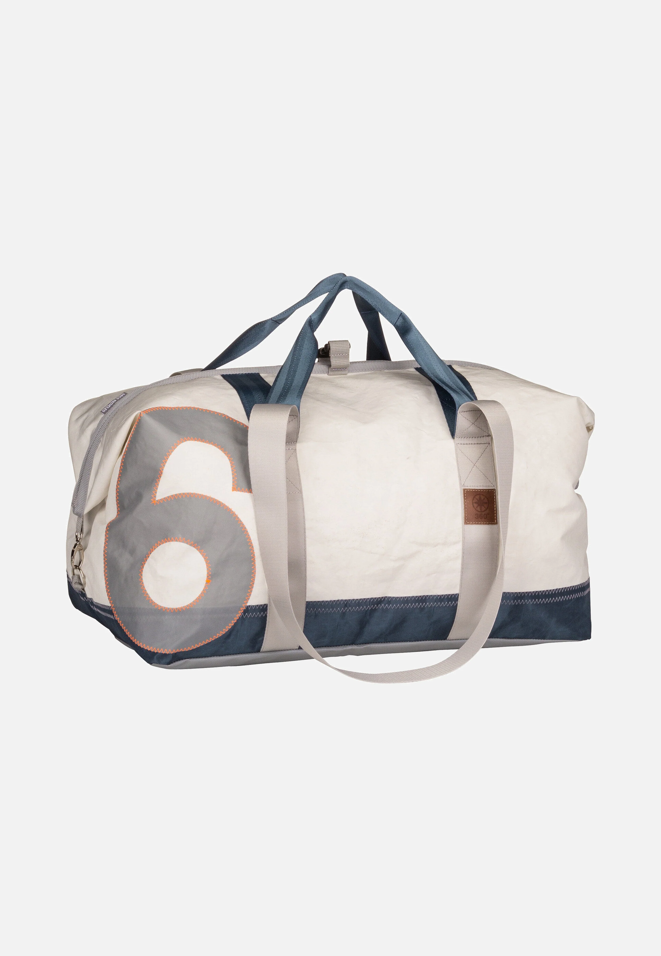 Kutter XL Weiß/Balken Blau/Zahl Hellgrau - Dufflebag