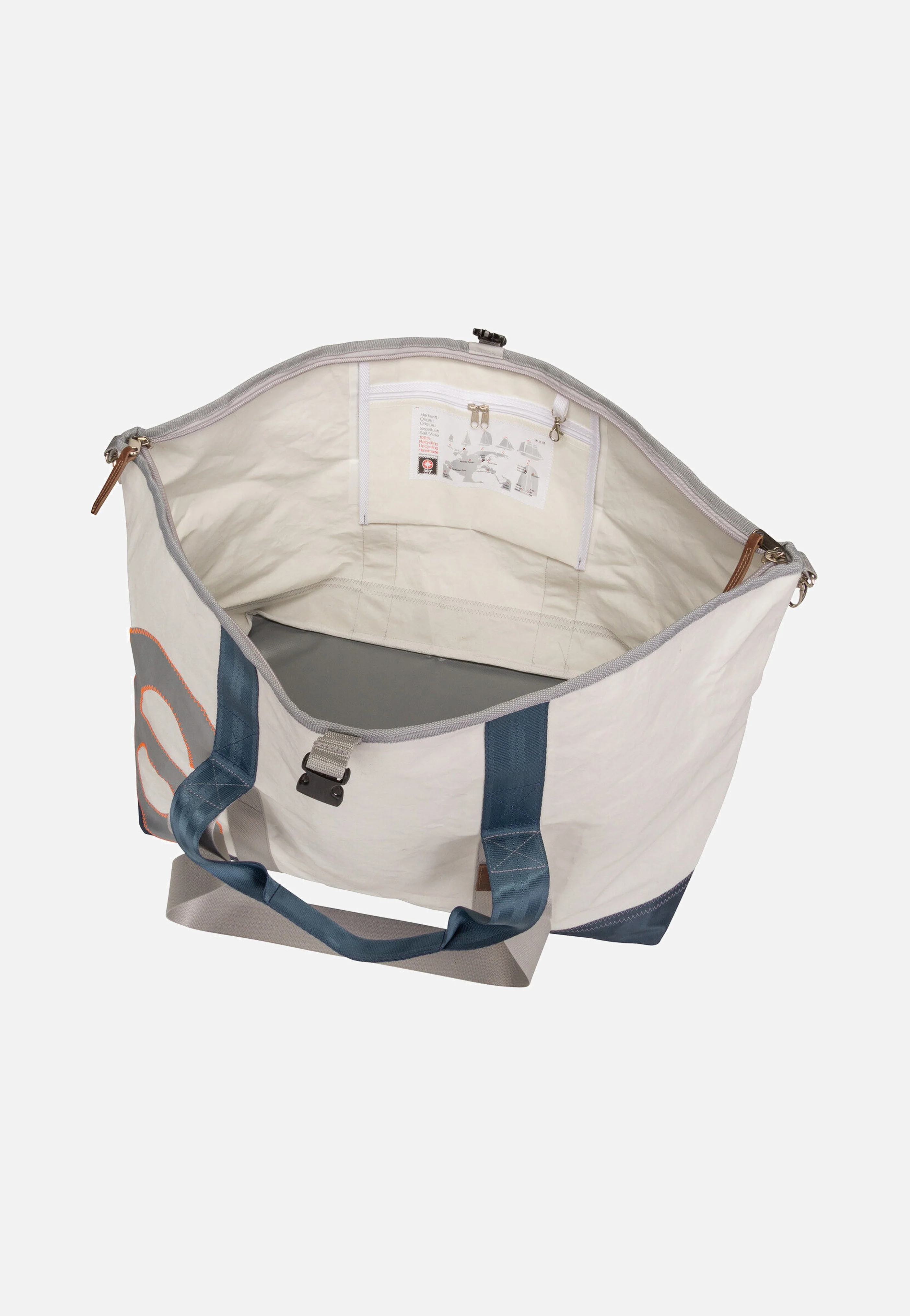 Kutter XL Weiß/Balken Blau/Zahl Hellgrau - Dufflebag - Image 3
