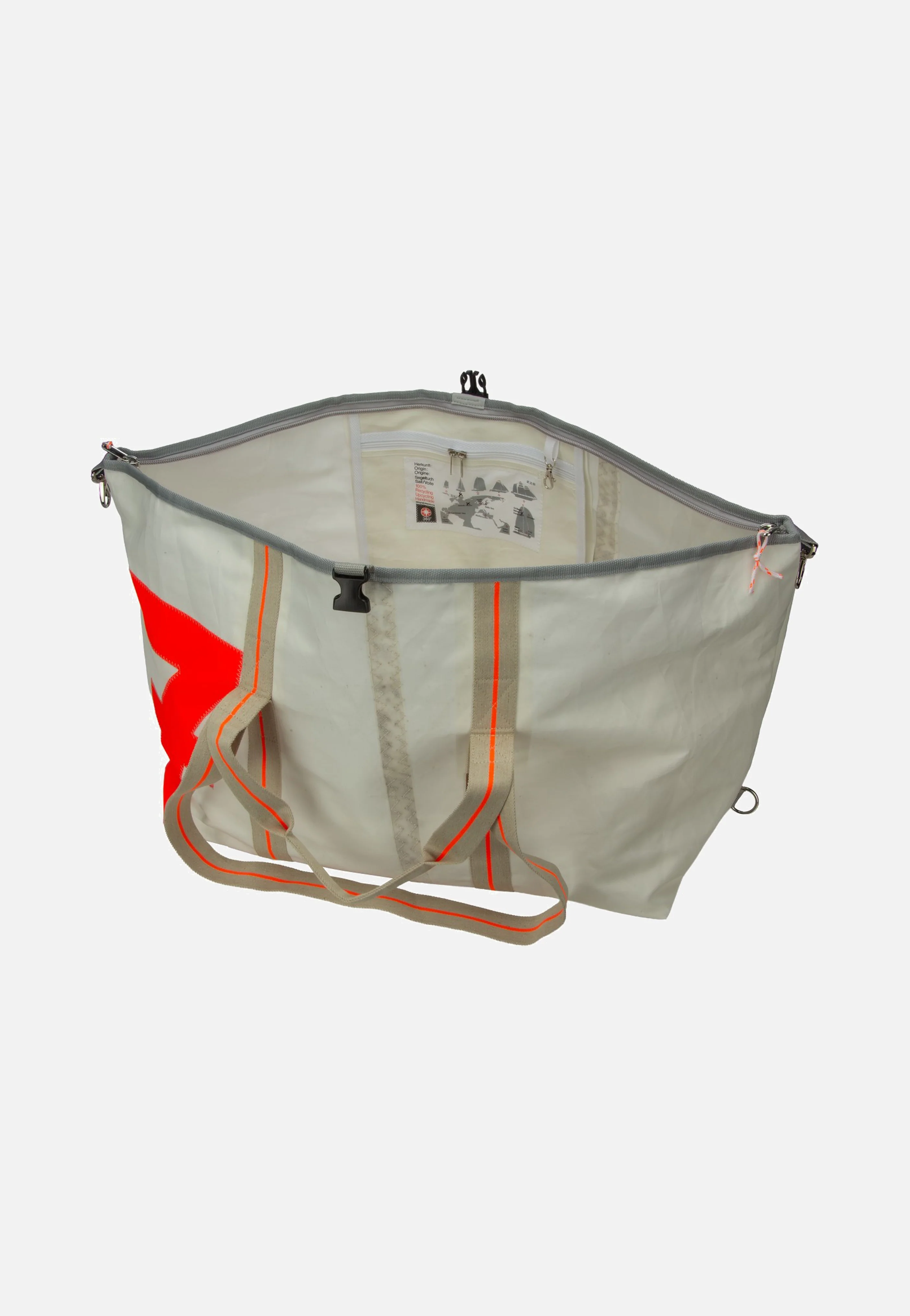 Kutter XL Weiss/Zahl Neonorange - Dufflebag - Image 6