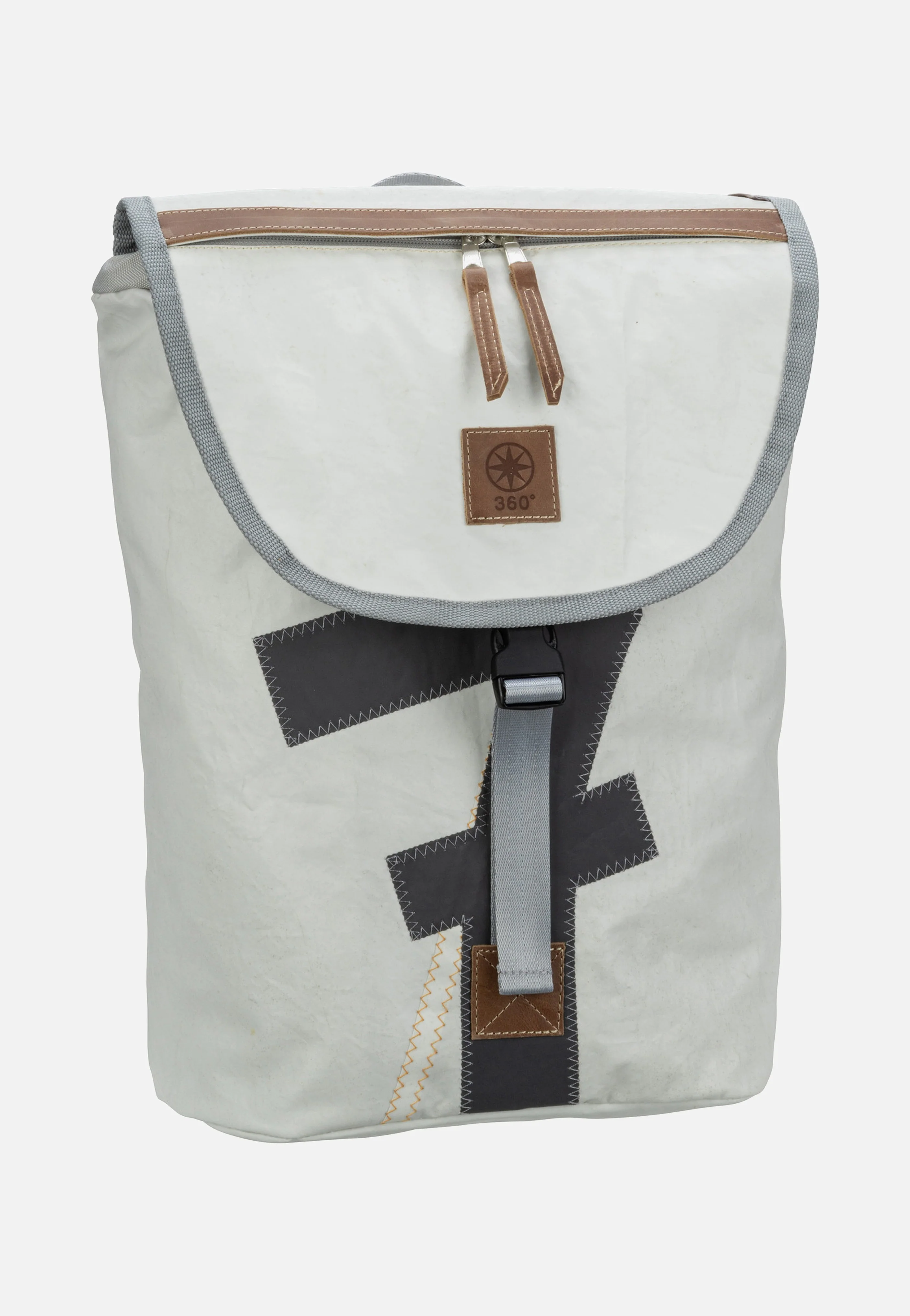 Landgang Mini Weiß/Grau mit grauer Zahl - Rucksack