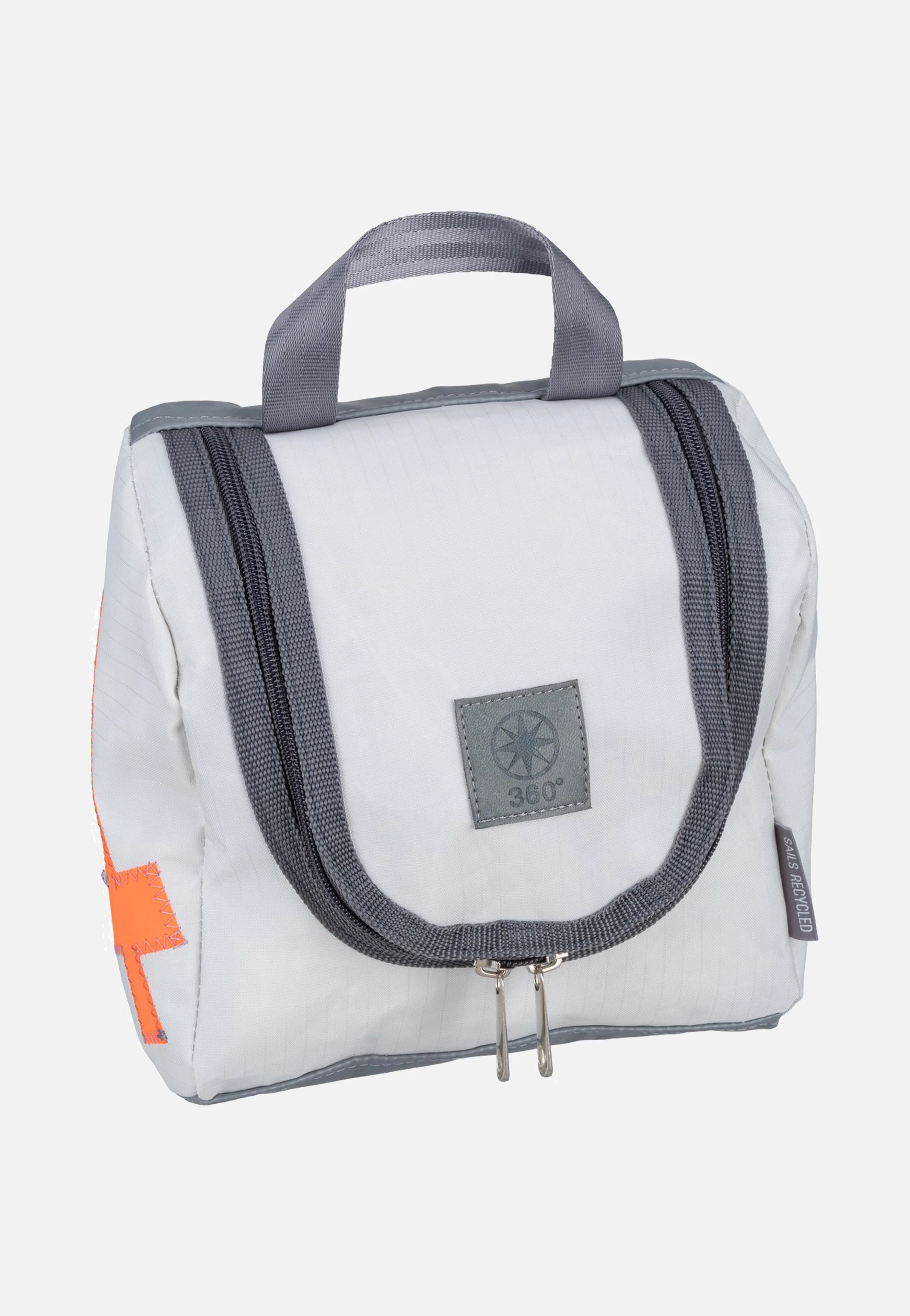 Matrose XL Weiss/Zahl Neonorange - Kulturbeutel