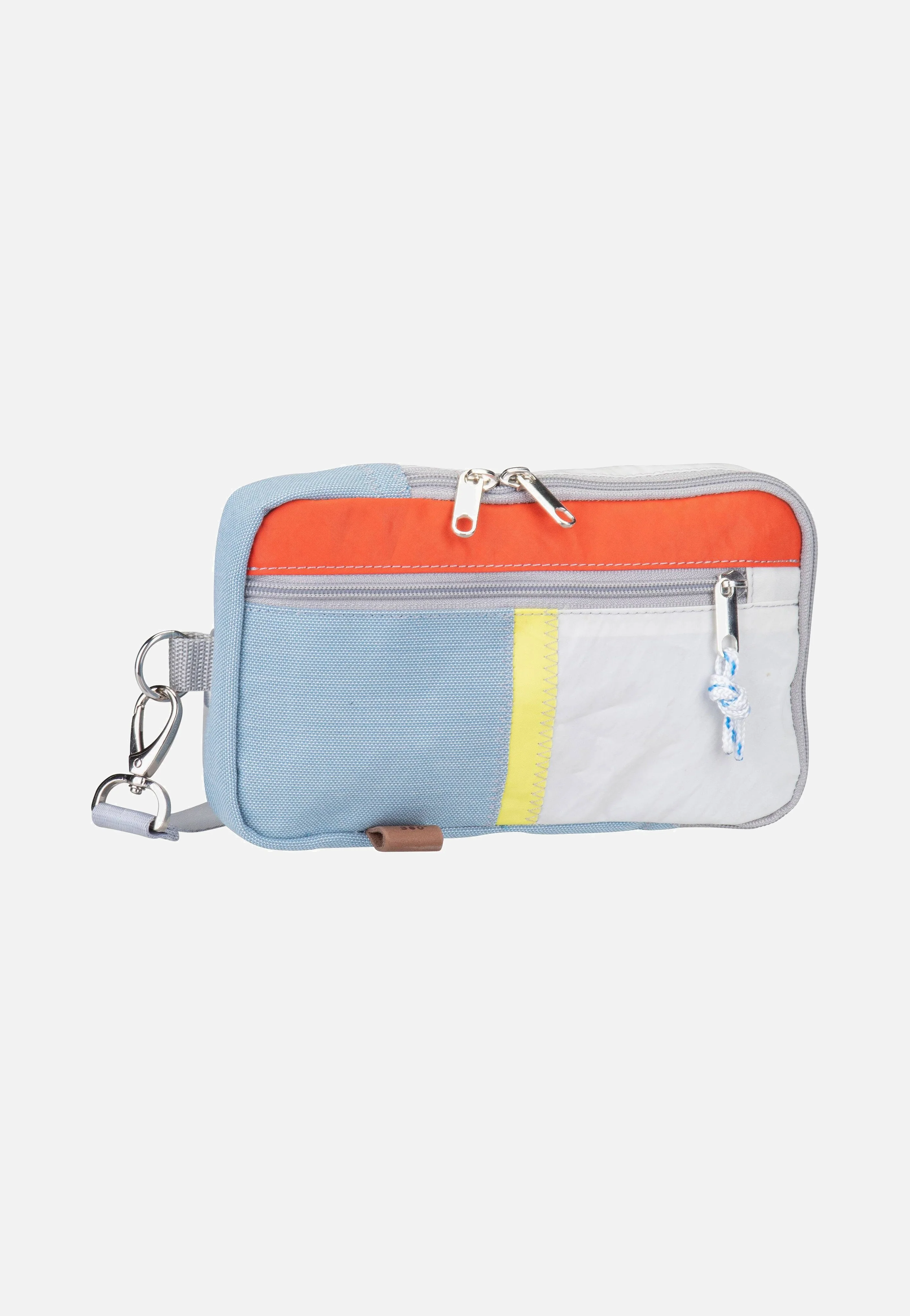 Nautik Weel-Weiß/Hellblau/Orange/Gelb - Bauchtasche