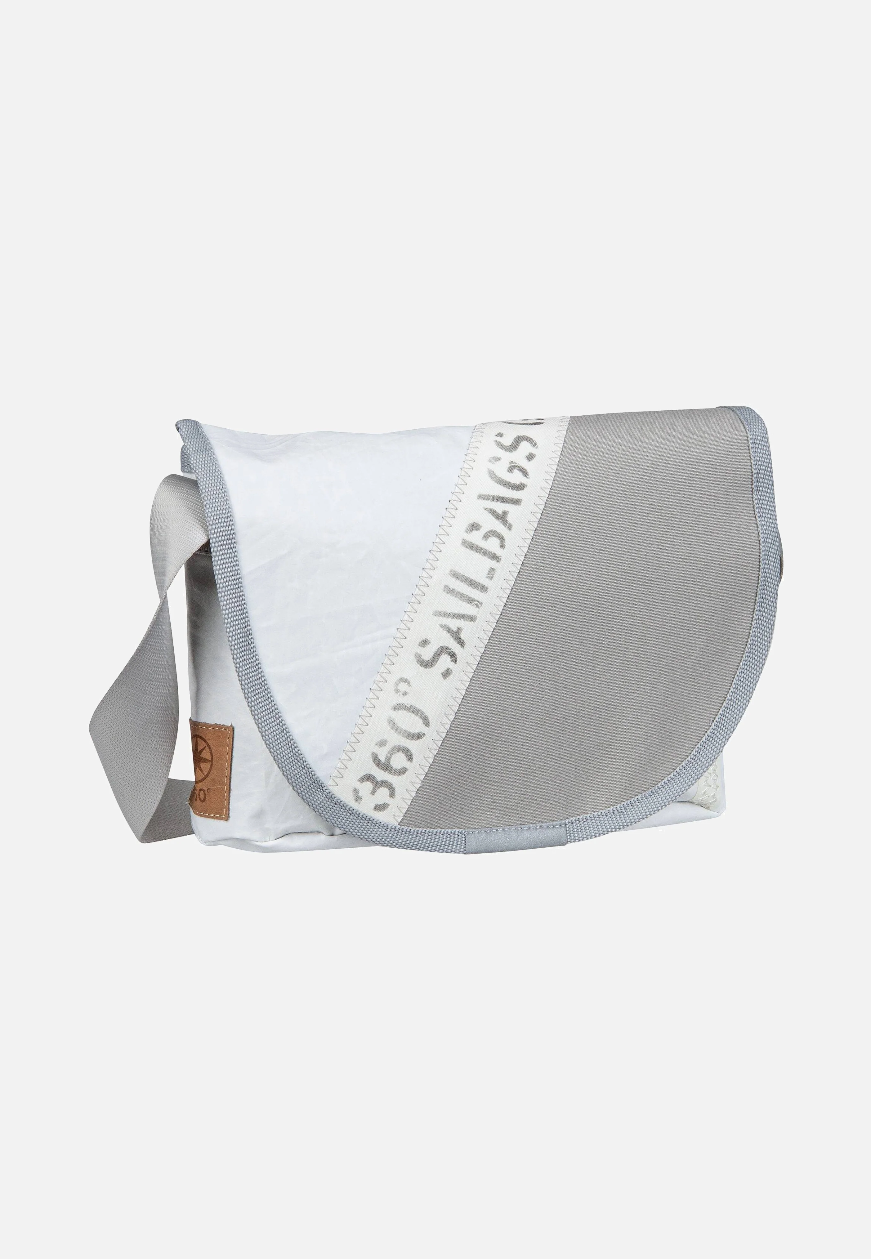 Perle Stencil-Weiß/Grau - Messenger Bag