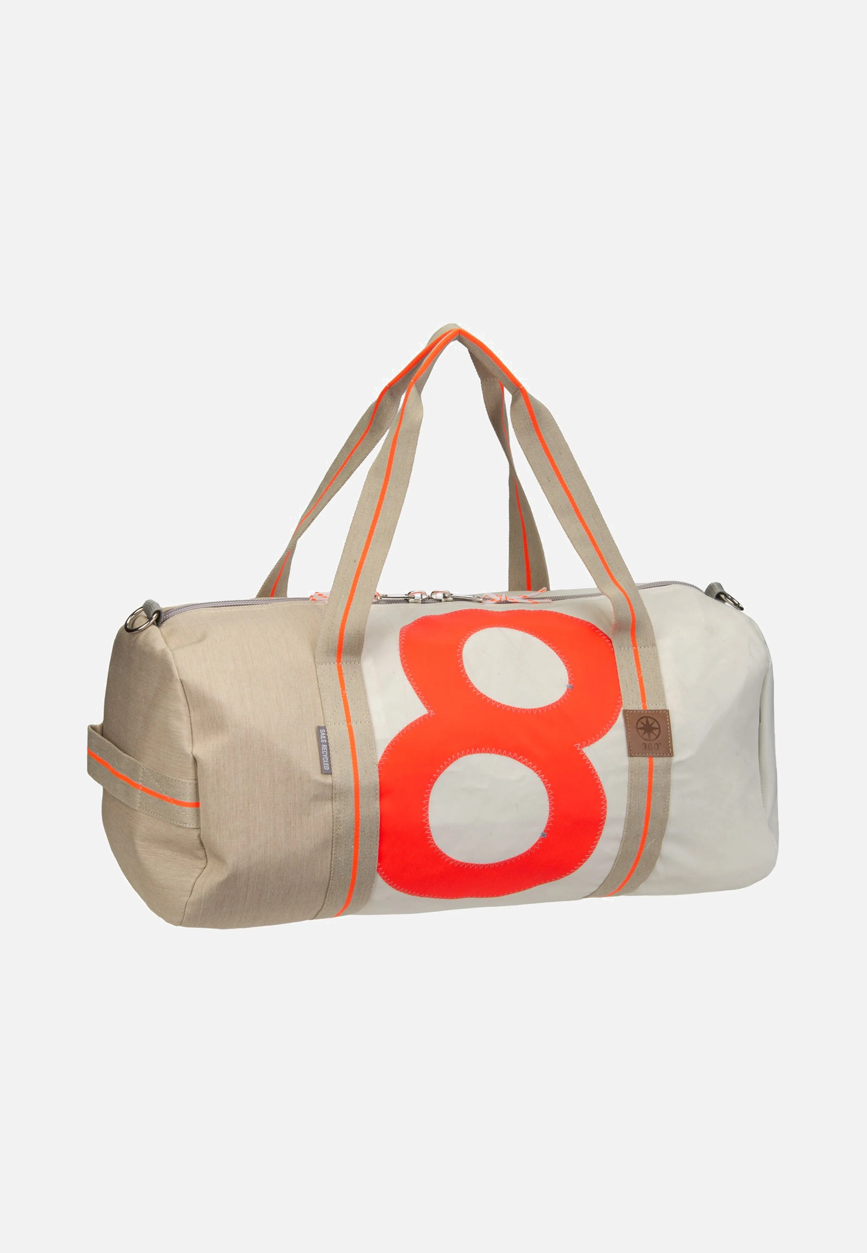 Pirat Weiss/Sand/Zahl Orange - Dufflebag