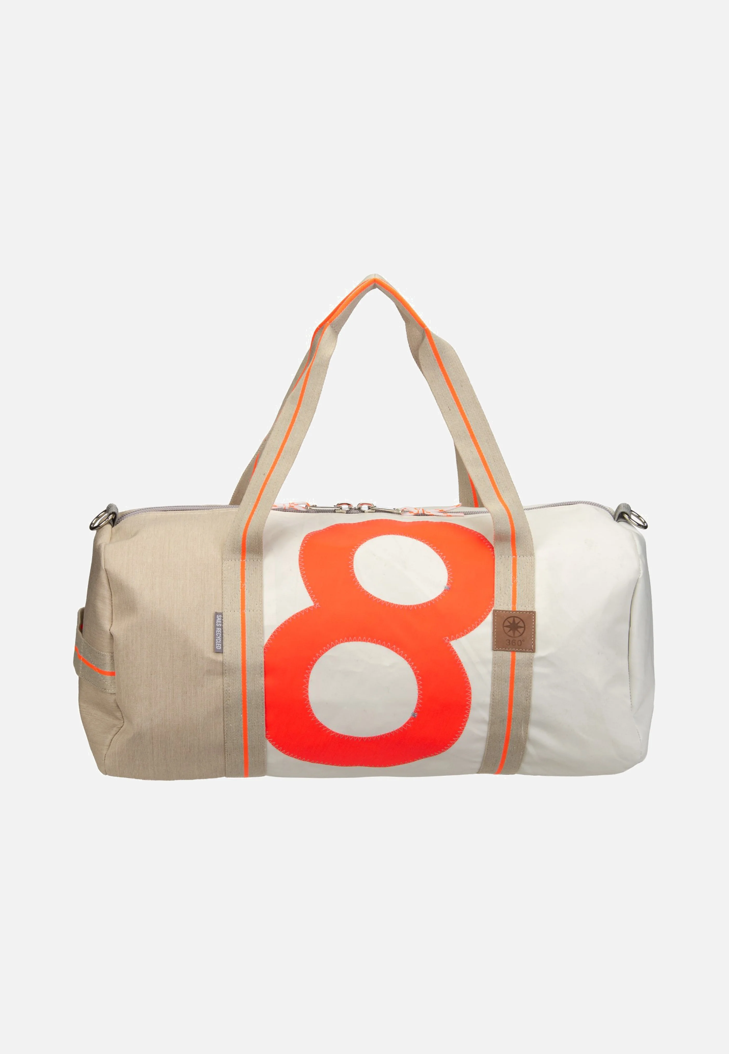 Pirat Weiss/Sand/Zahl Orange - Dufflebag - Image 2