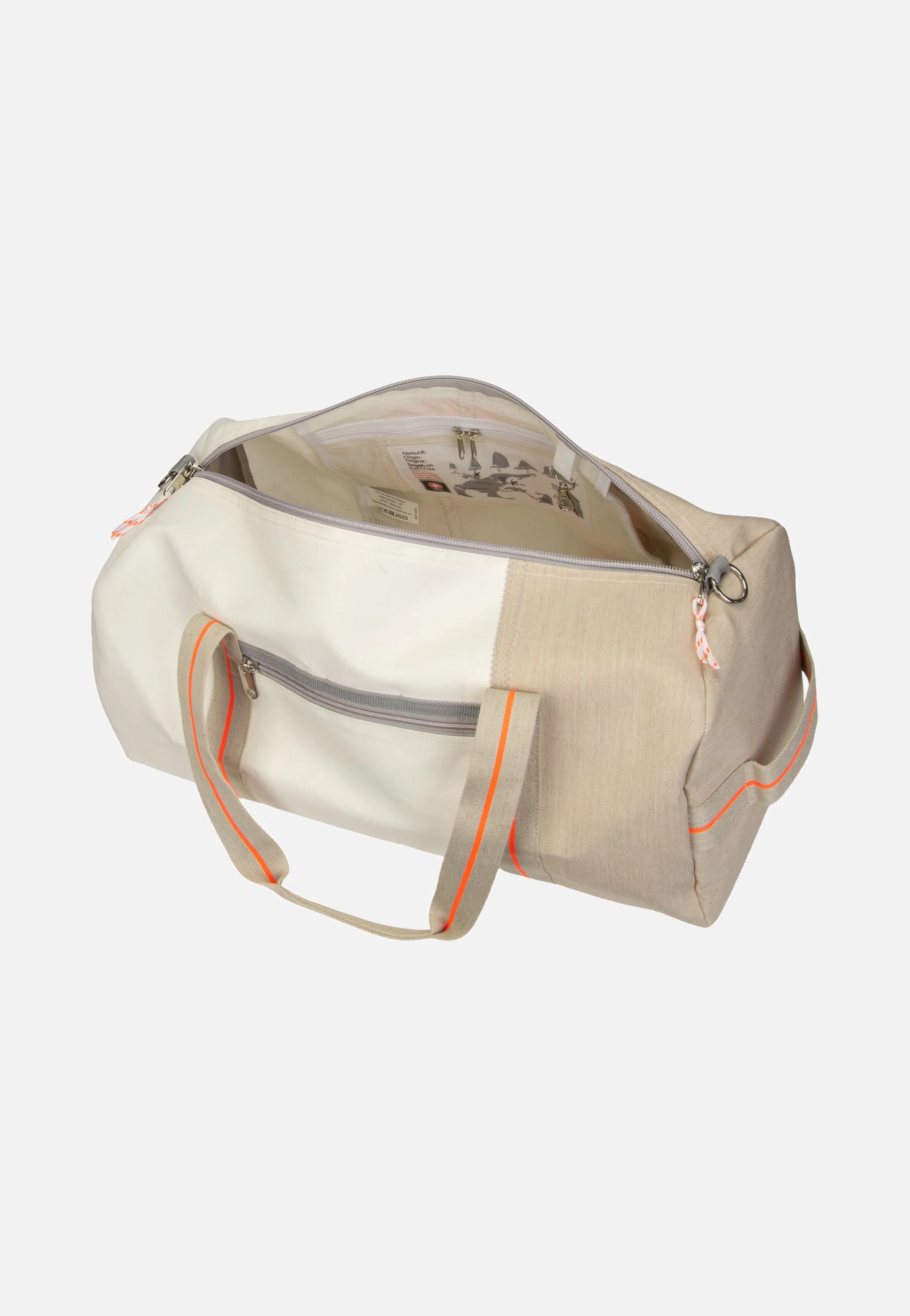 Pirat Weiss/Sand/Zahl Orange - Dufflebag - Image 5