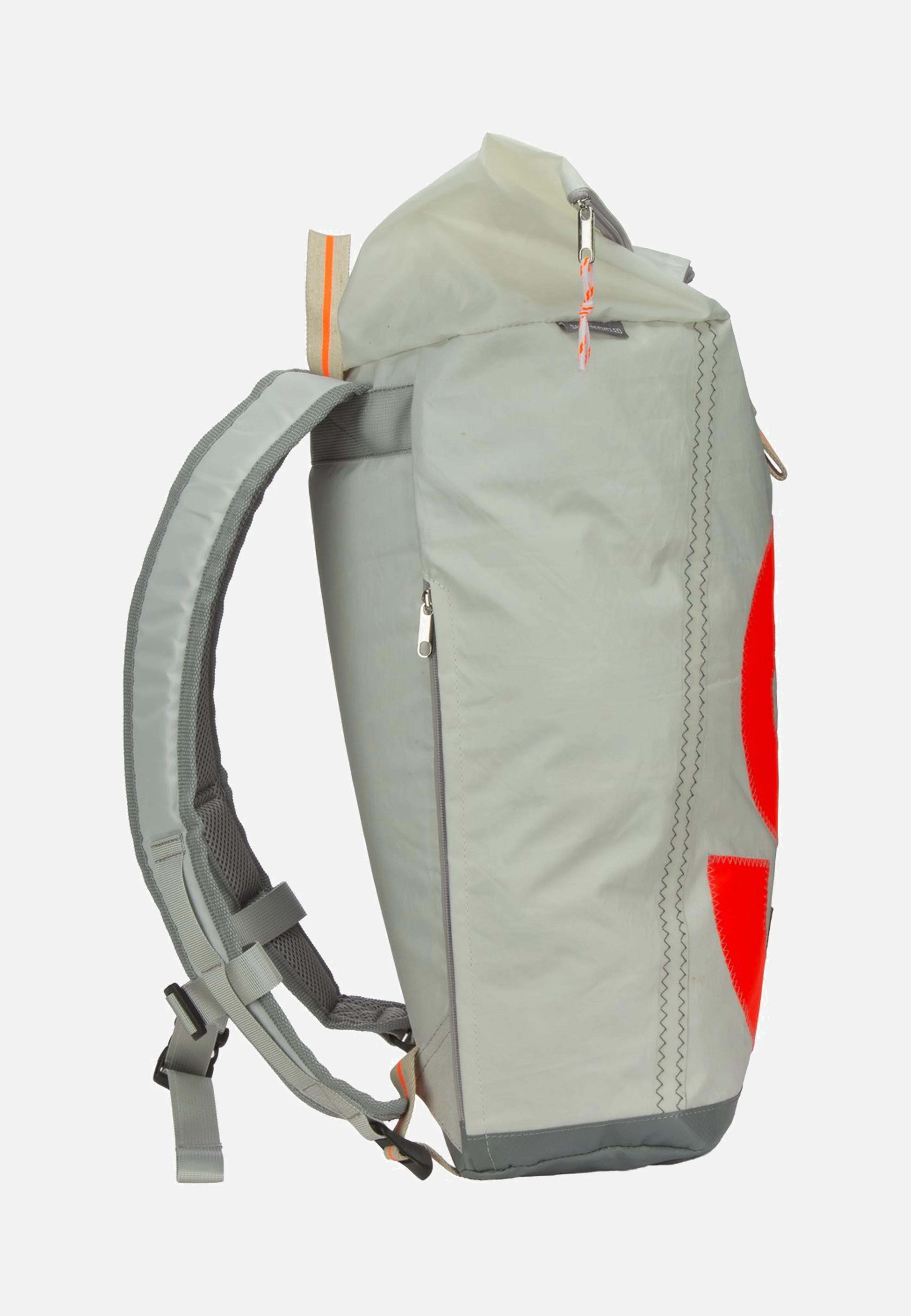 Tide XL Weiss/Sand/Zahl Orange - Rolltop Rucksack - Image 4