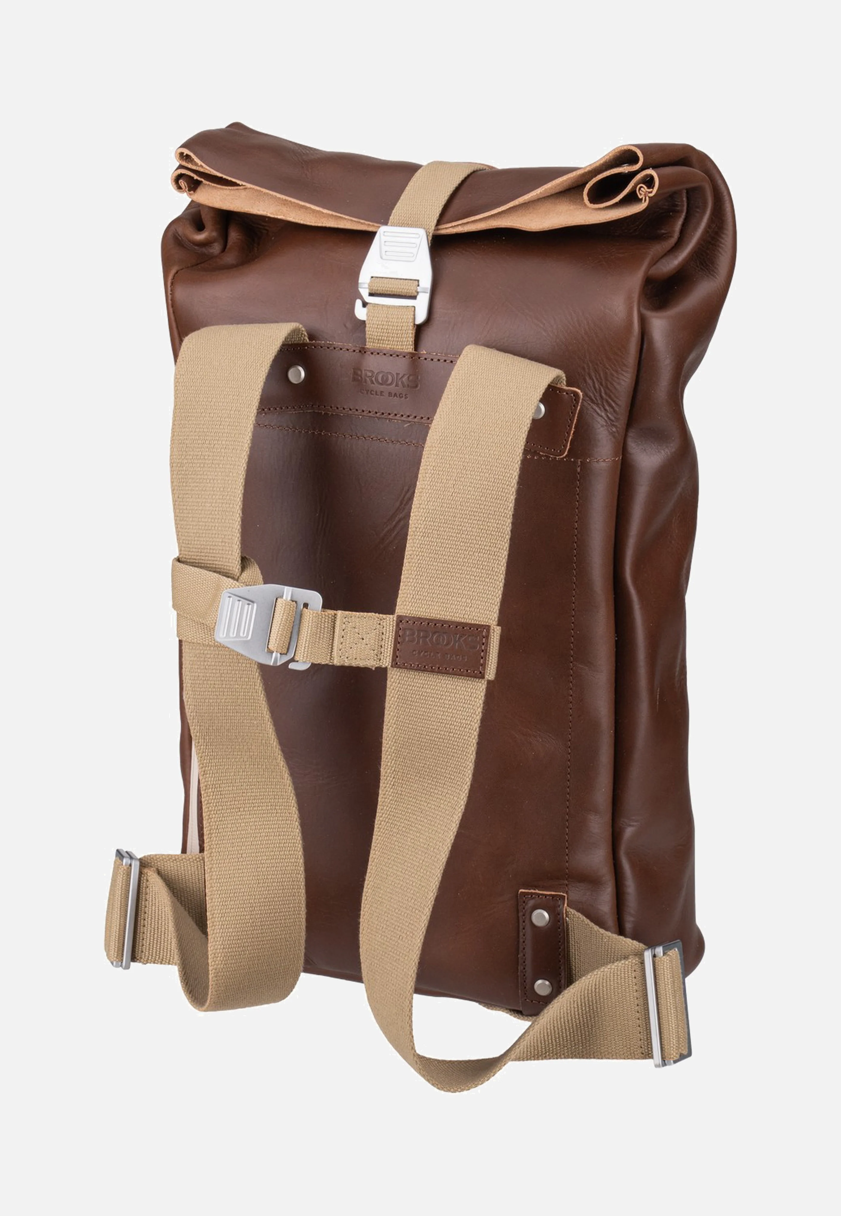 Pickwick Reflective Leather 12L Brown - Rolltop Rucksack - Image 3