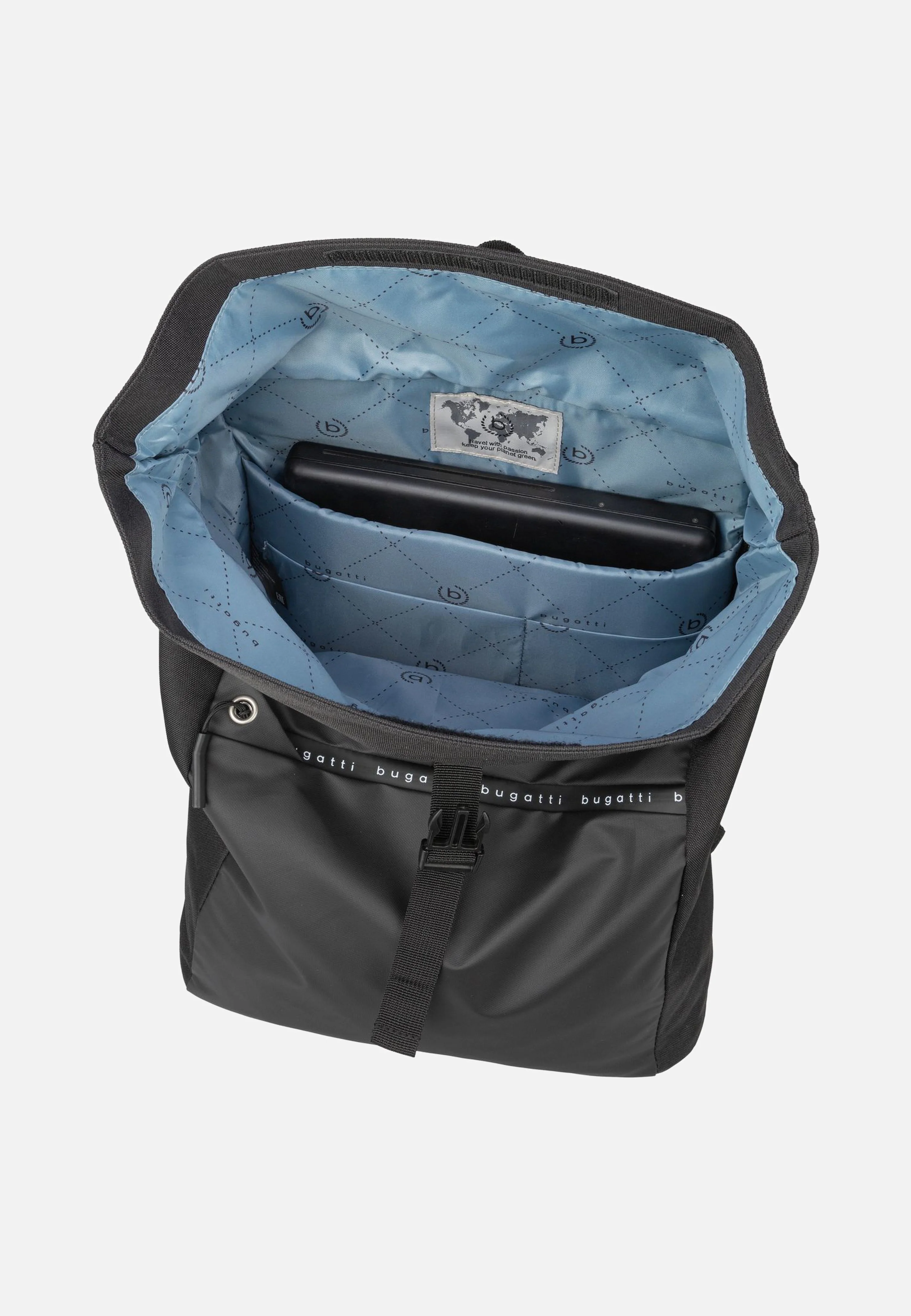 Blanc DeLight Backpack with Rolltop Schwarz - Rolltop Rucksack - Image 3
