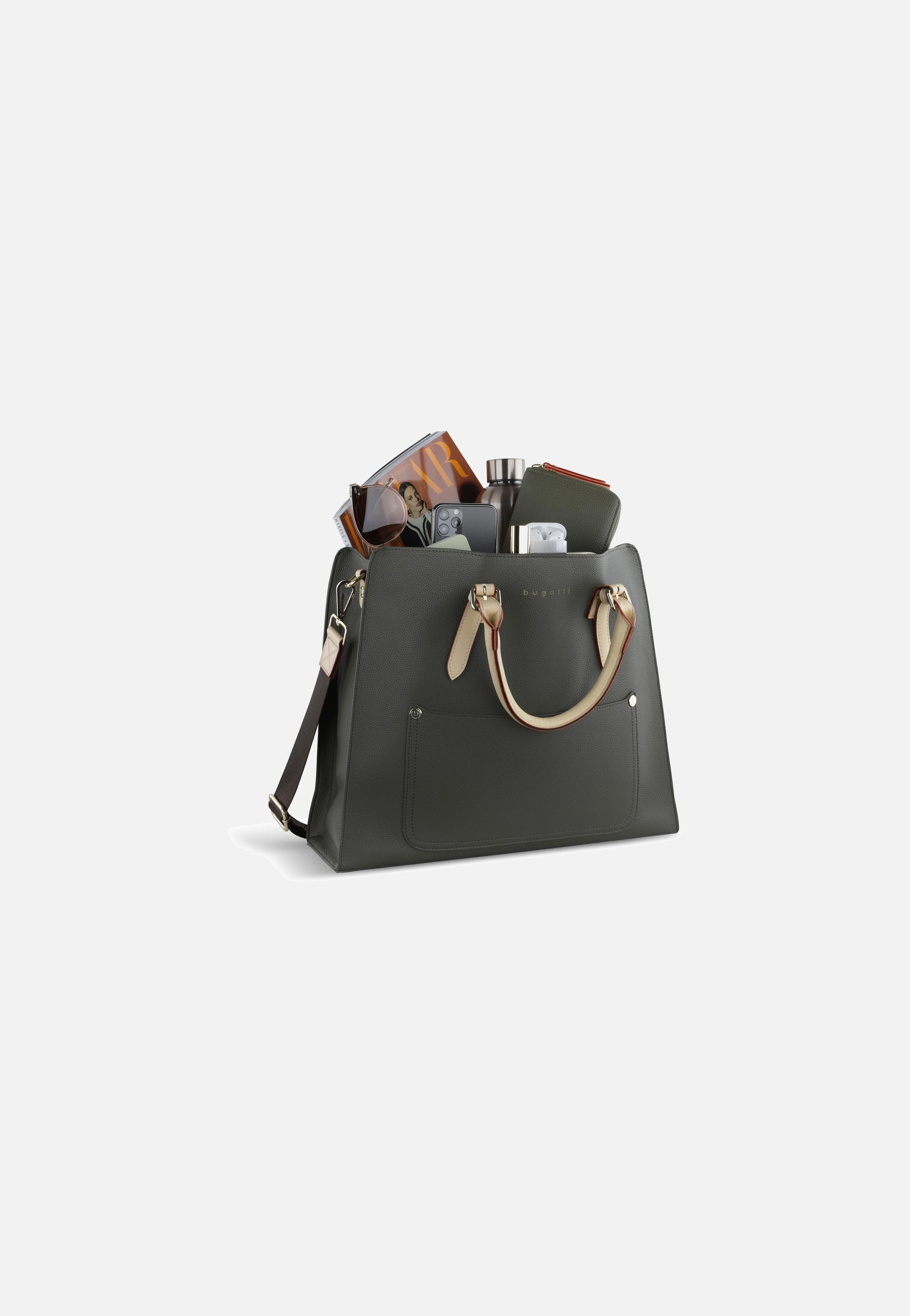 Ella Top Handle L Olive - Tote Bag - Image 4