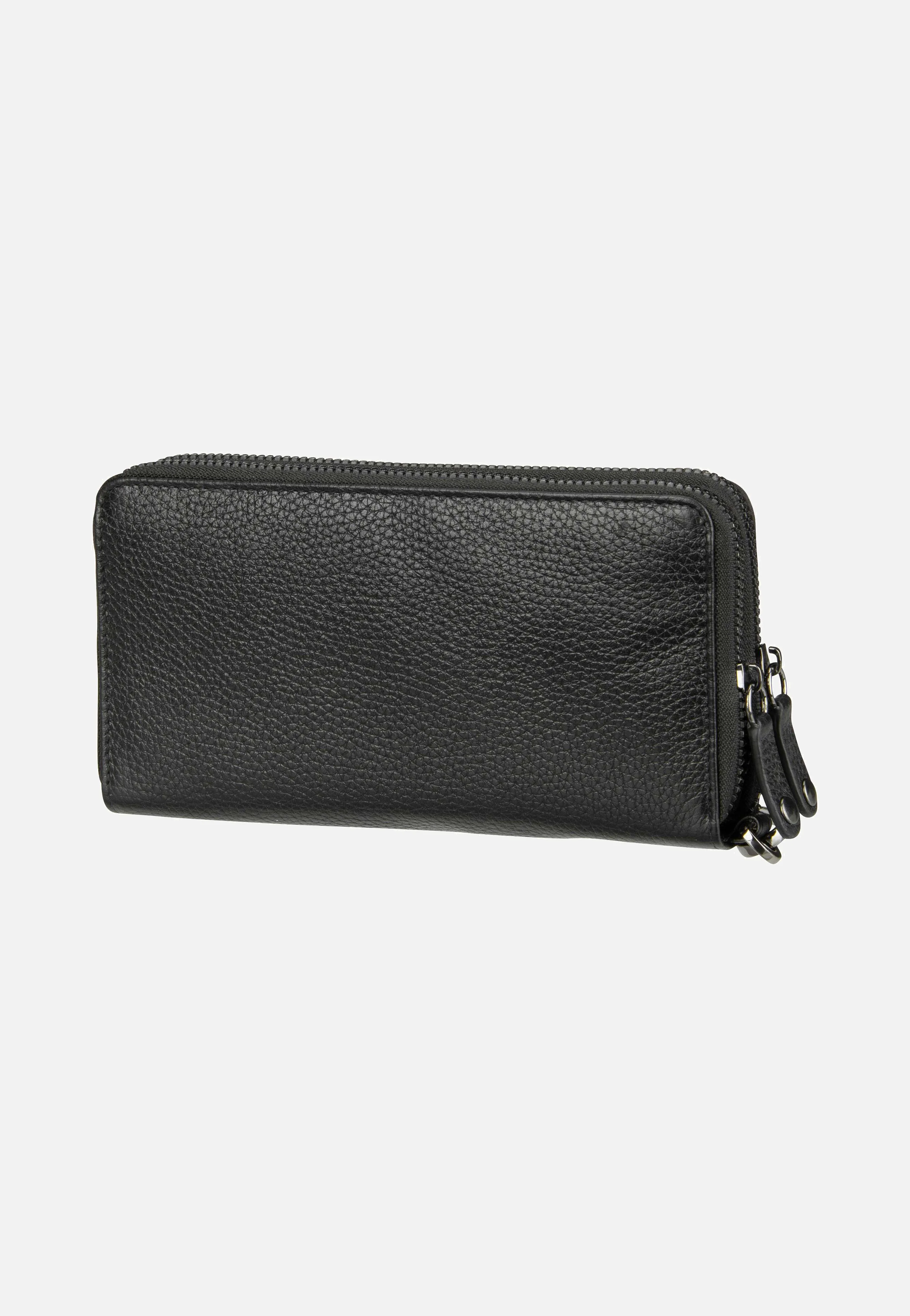 Elsa Ladies Double Zip Schwarz - Portemonnaie - Image 2