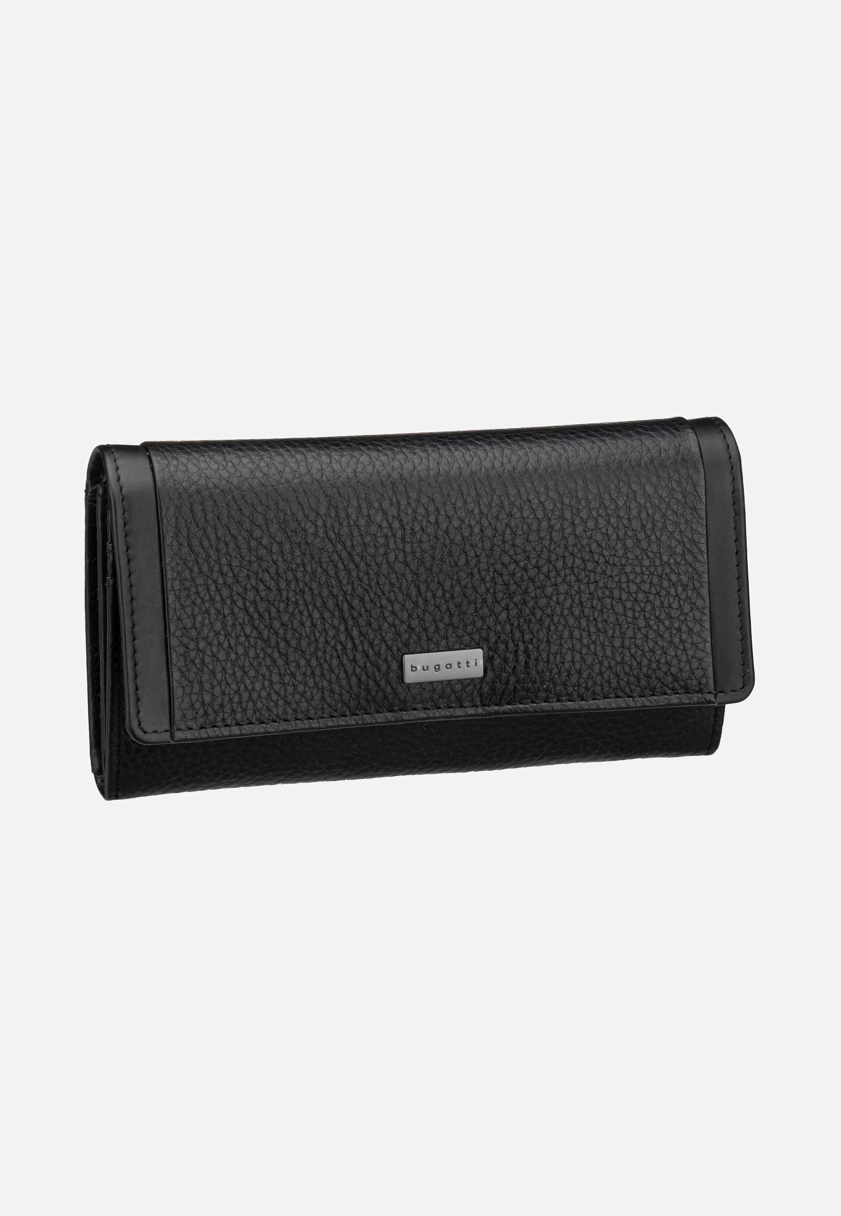 Sina Ladies Long With Flap Schwarz - Portemonnaie