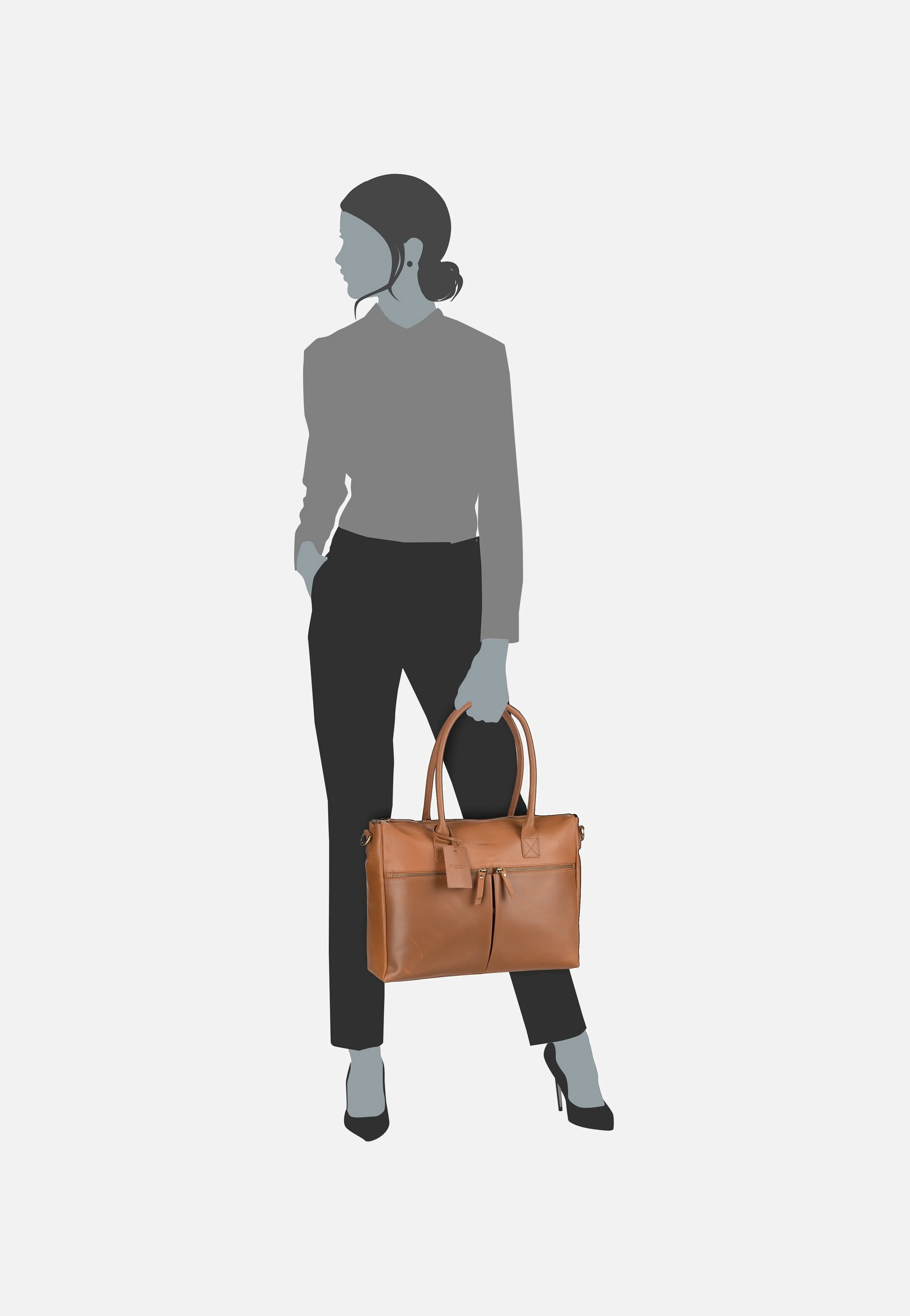 Vintage Valerie Laptopbag 15'' 6988 Cognac - Aktentasche - Image 6