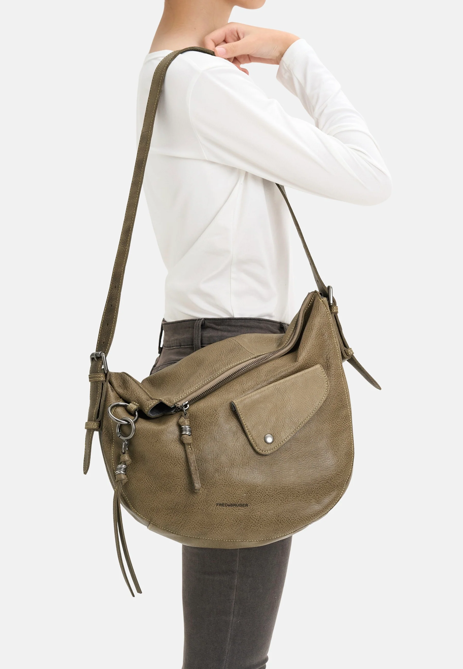 My Forever Friend Shoulderbag With Front Pocket Muddy Khaki - Umhängetasche - Image 5