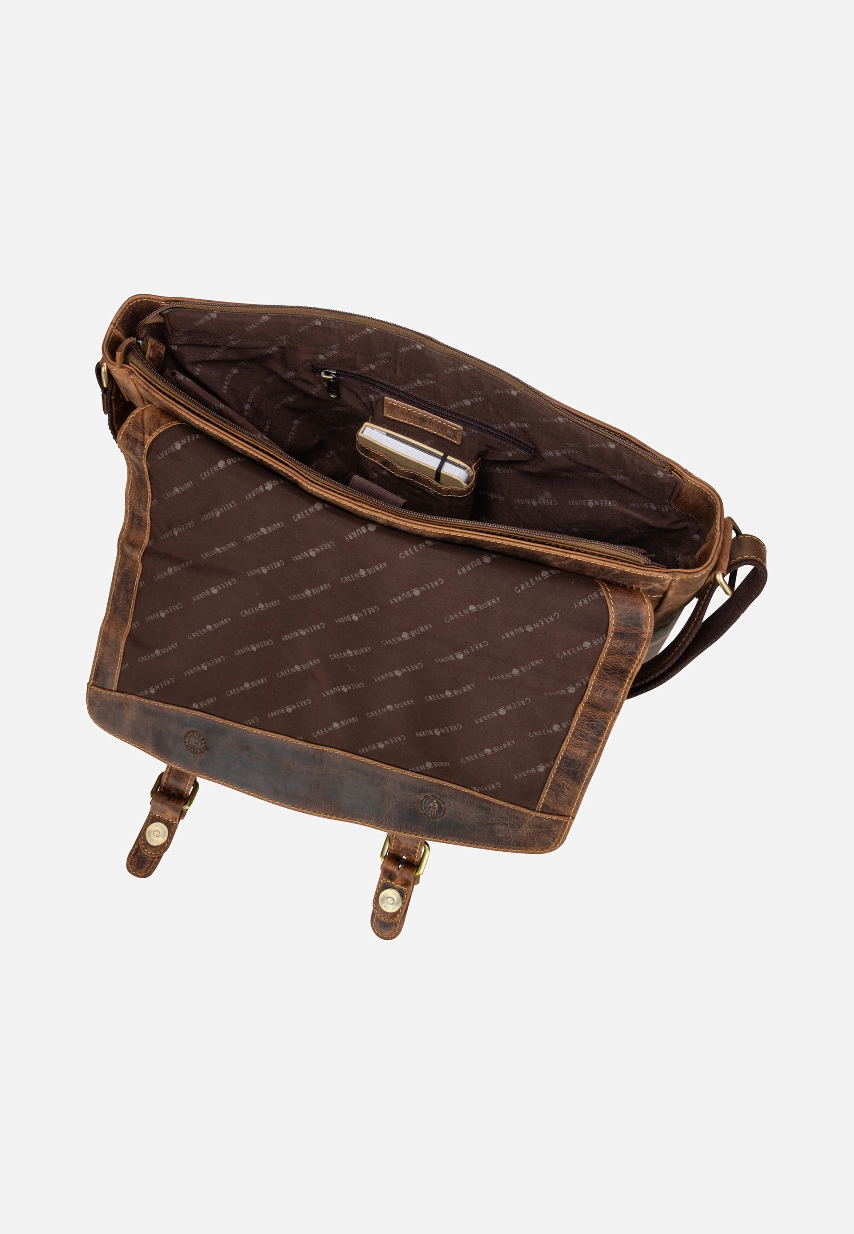 Vintage 1541 Revolver Bag XL Sattelbraun - Messenger Bag - Image 4
