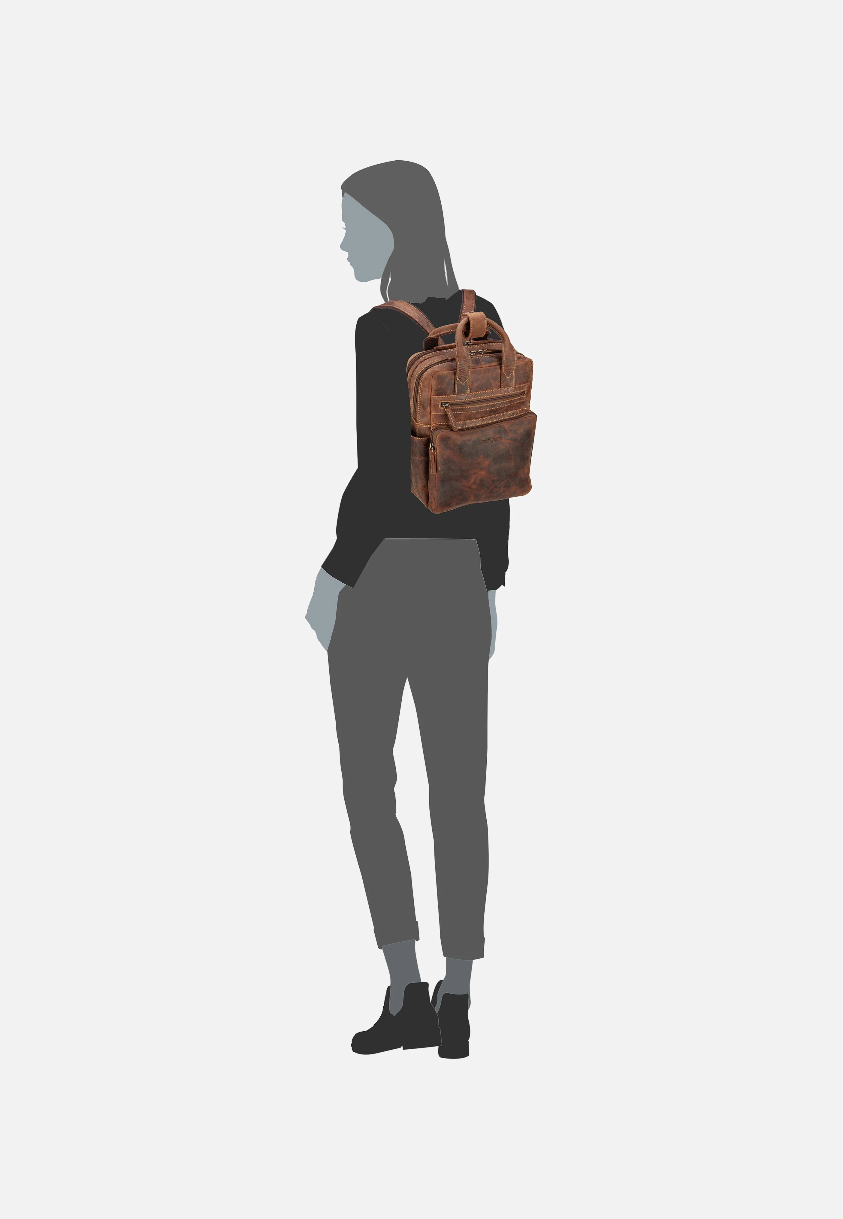 Vintage 1567A Sattelbraun - Rucksack - Image 8