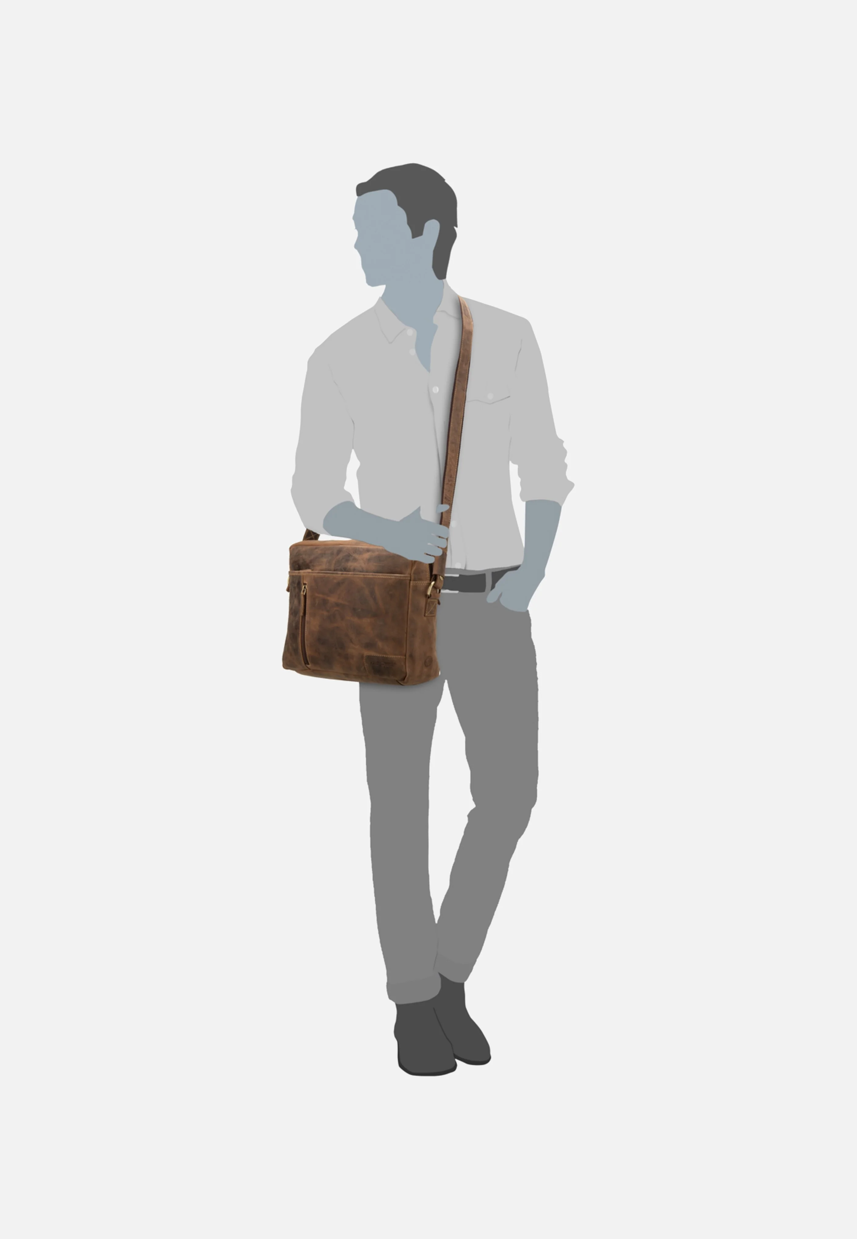 Vintage 1653 Reporter Bag Sattelbraun - Crossbody Bag - Image 7
