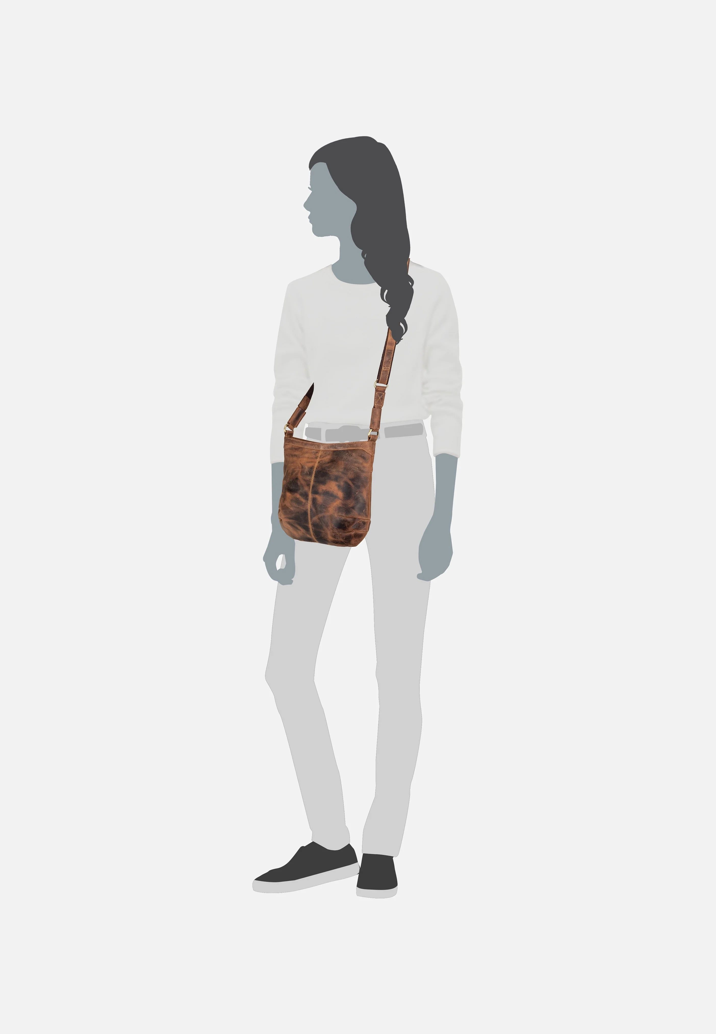 Vintage 1655A Sattelbraun - Beuteltasche - Image 6