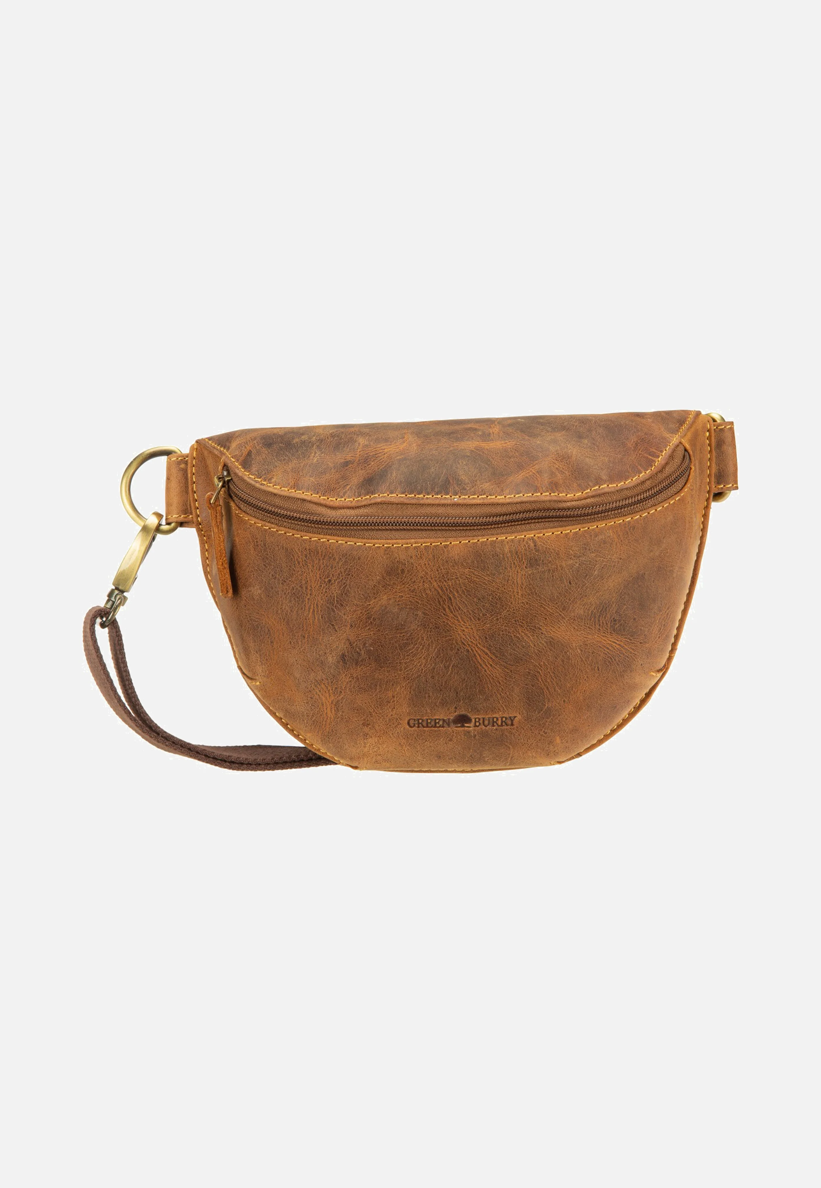 Vintage Bauchtasche Leder Sattelbraun - Gürteltasche - Image 2