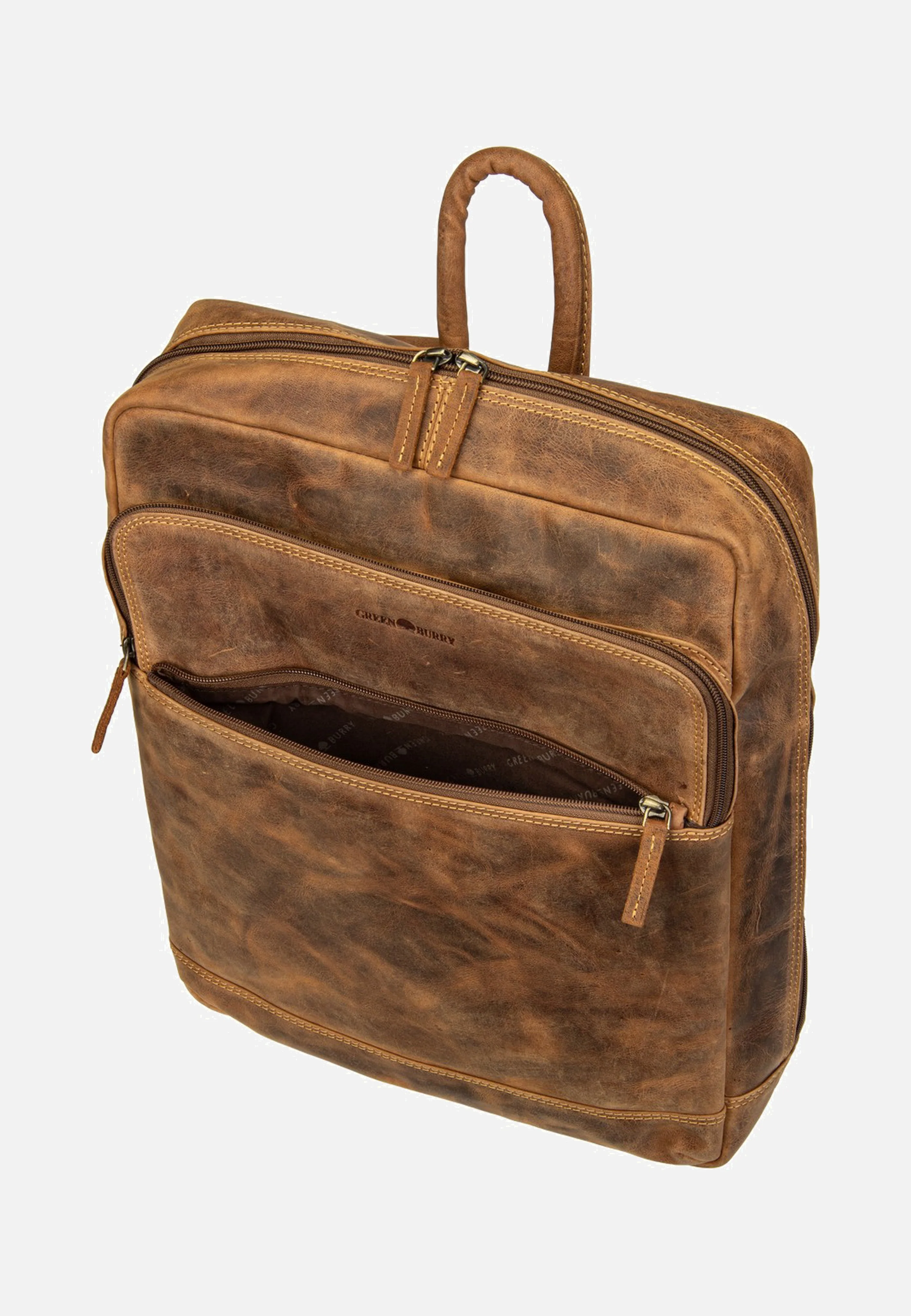 Vintage Business Project 2 Sattelbraun - Rucksack - Image 5