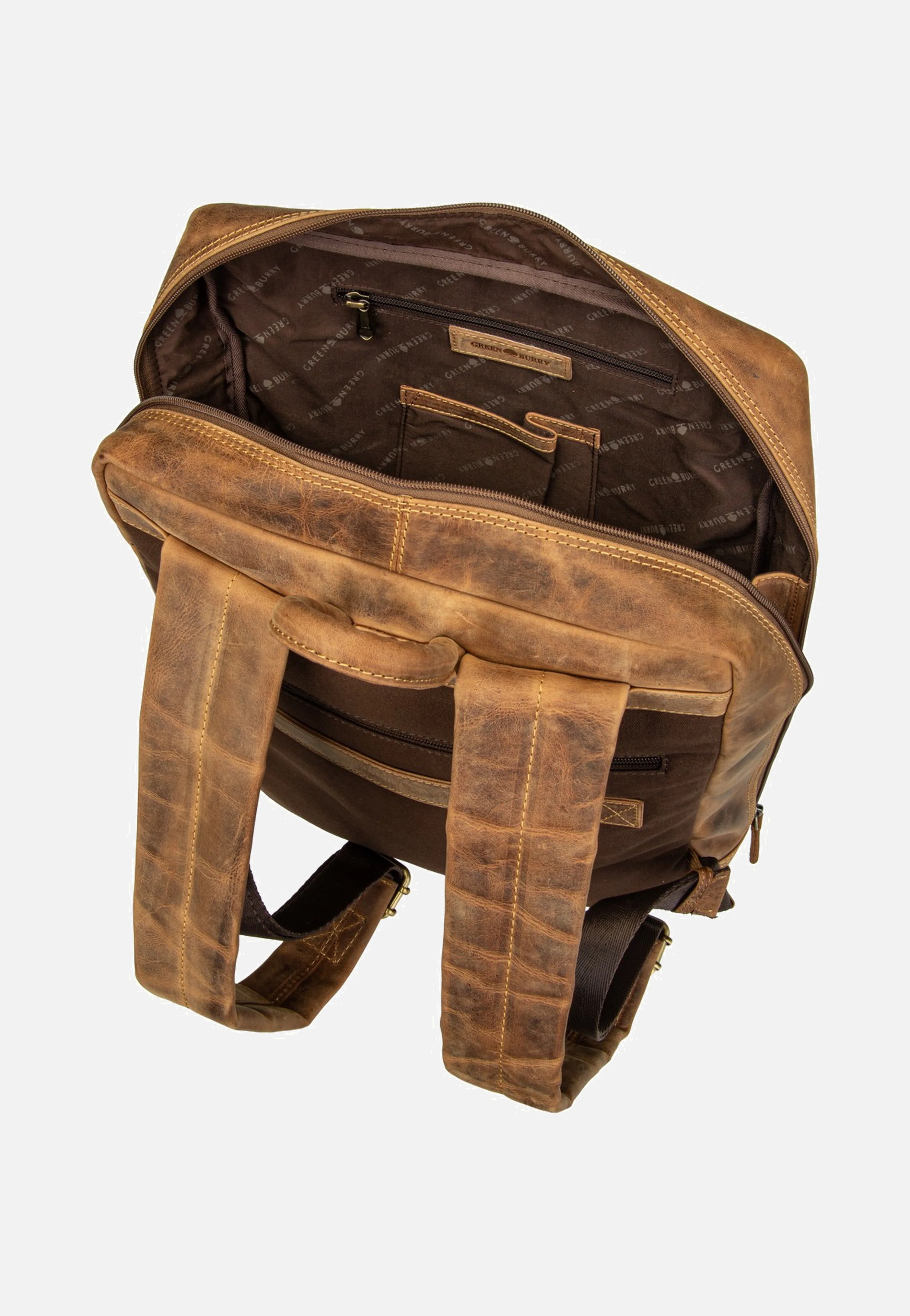 Vintage Business Project 2 Sattelbraun - Rucksack - Image 8