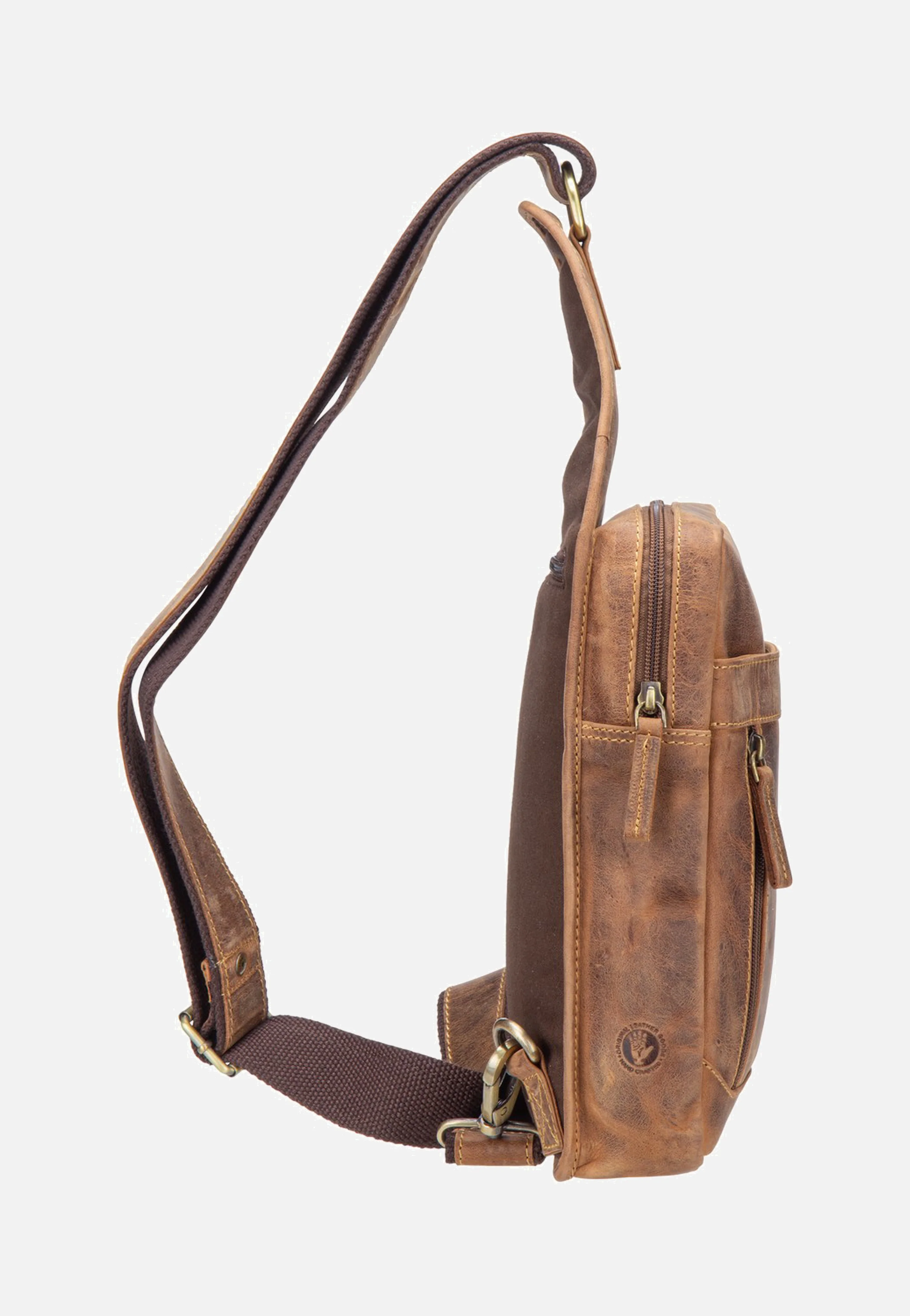 Vintage Crossbody Sattelbraun - Crossbody Bag - Image 3