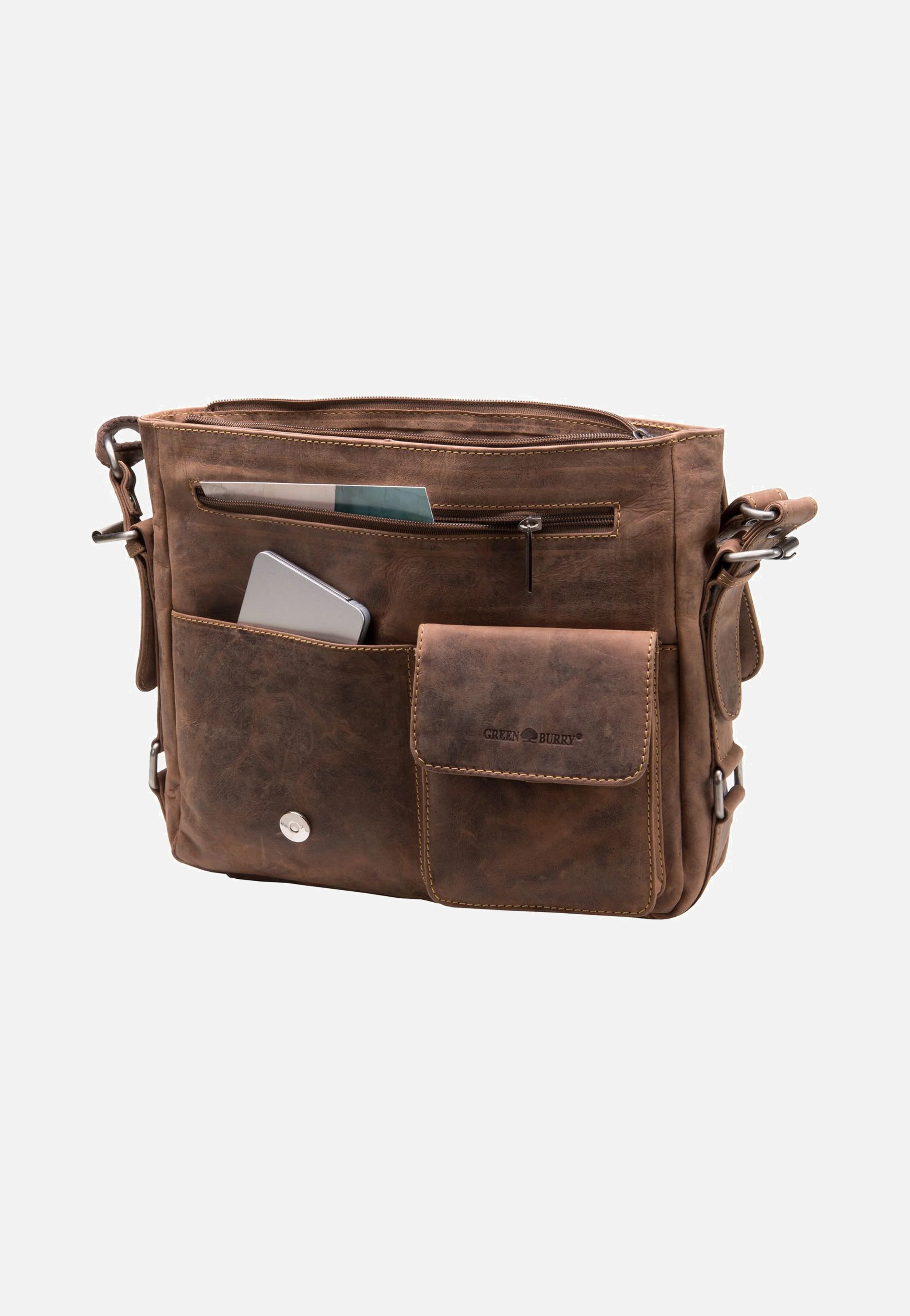 Vintage Revival Messenger 1913 Sattelbraun - Messenger Bag - Image 3