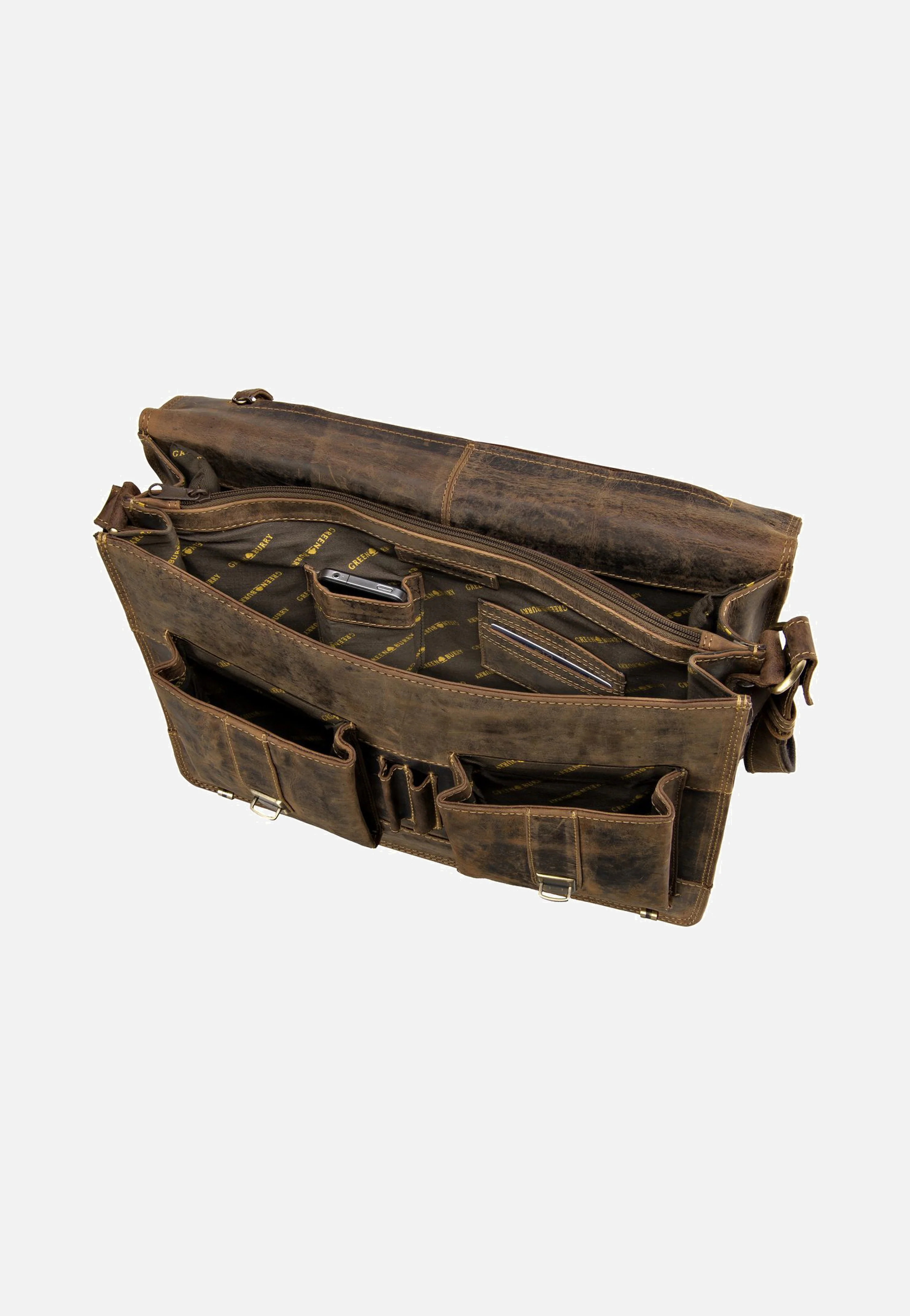 Vintage Sattelbraun - Aktentasche - Image 3