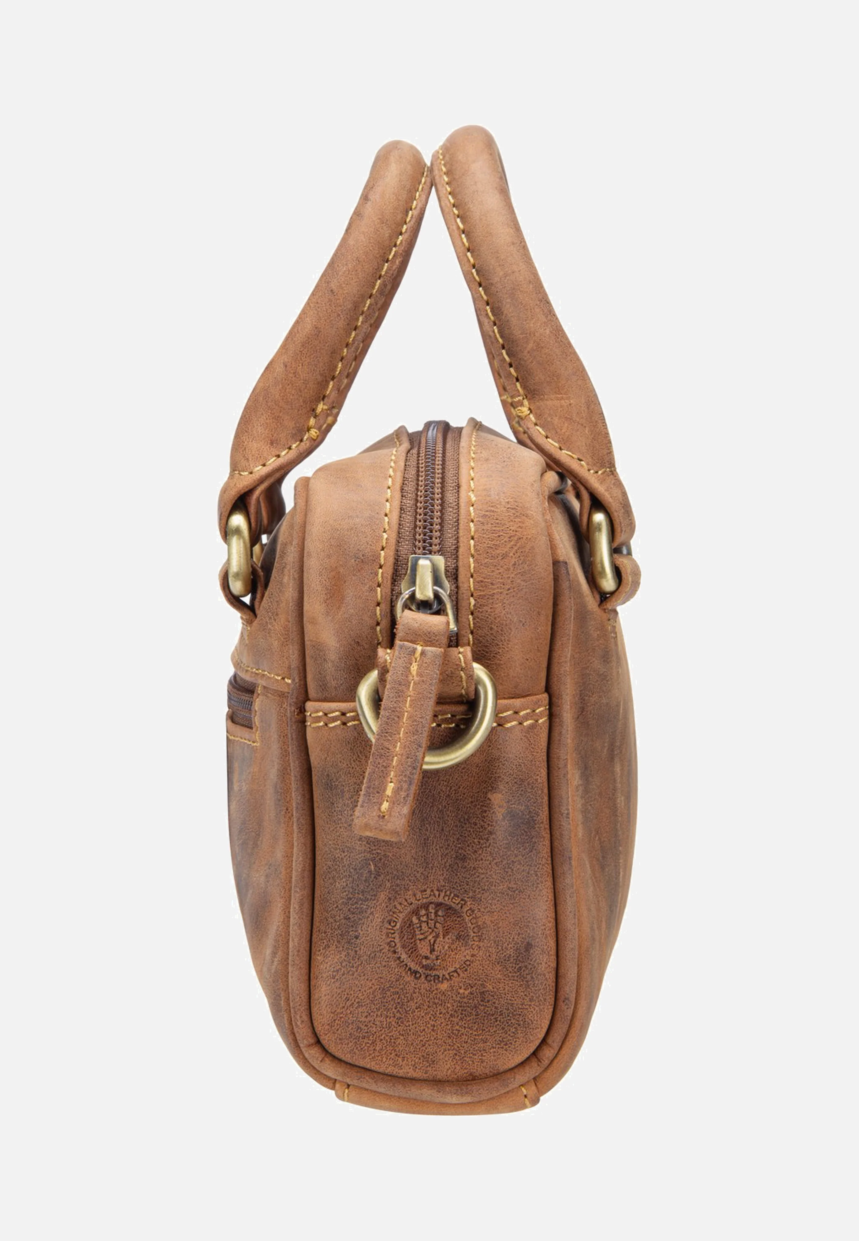 Vintage Umhängetasche Mini Sattelbraun - Crossbody Bag - Image 4