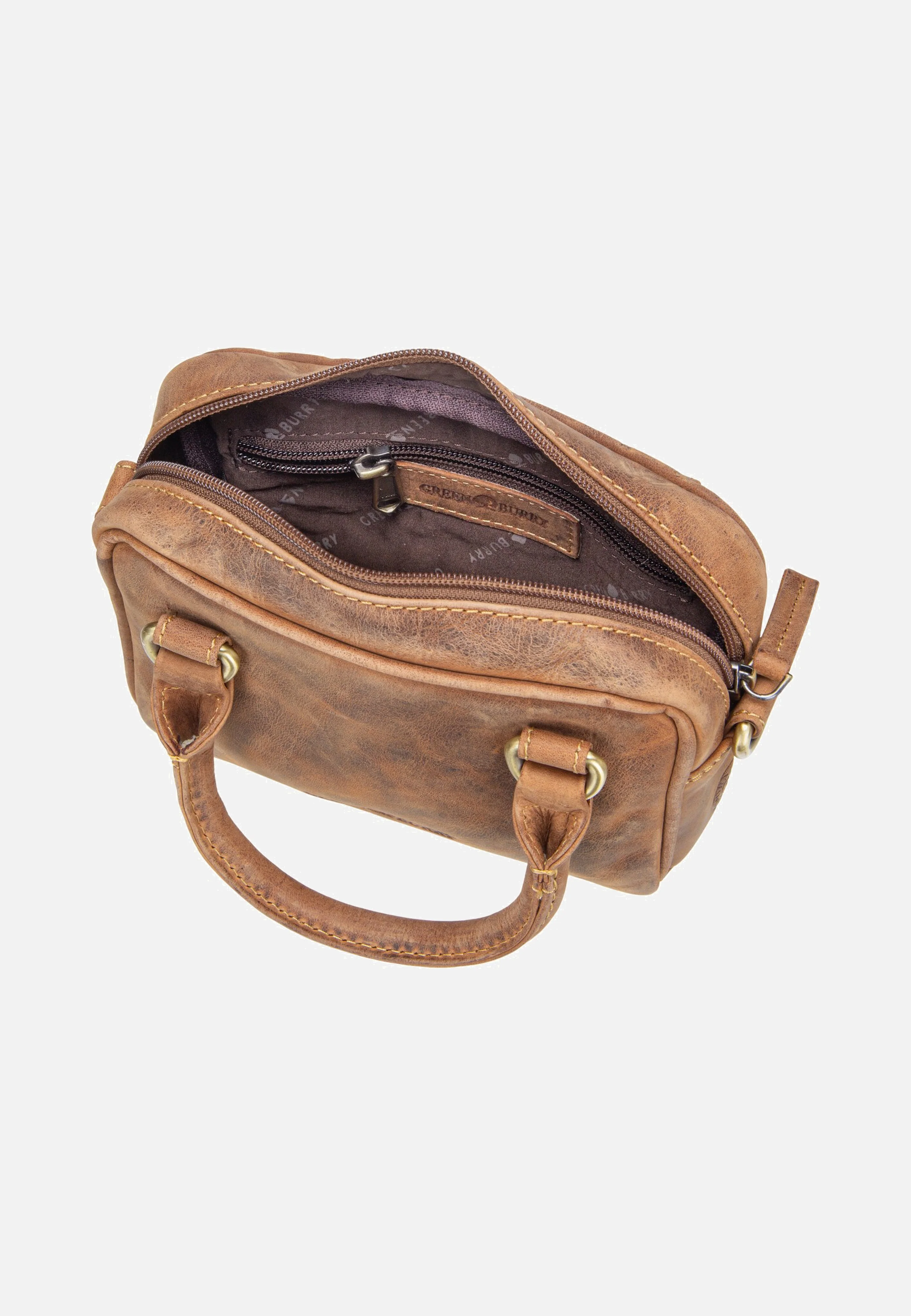 Vintage Umhängetasche Mini Sattelbraun - Crossbody Bag - Image 5