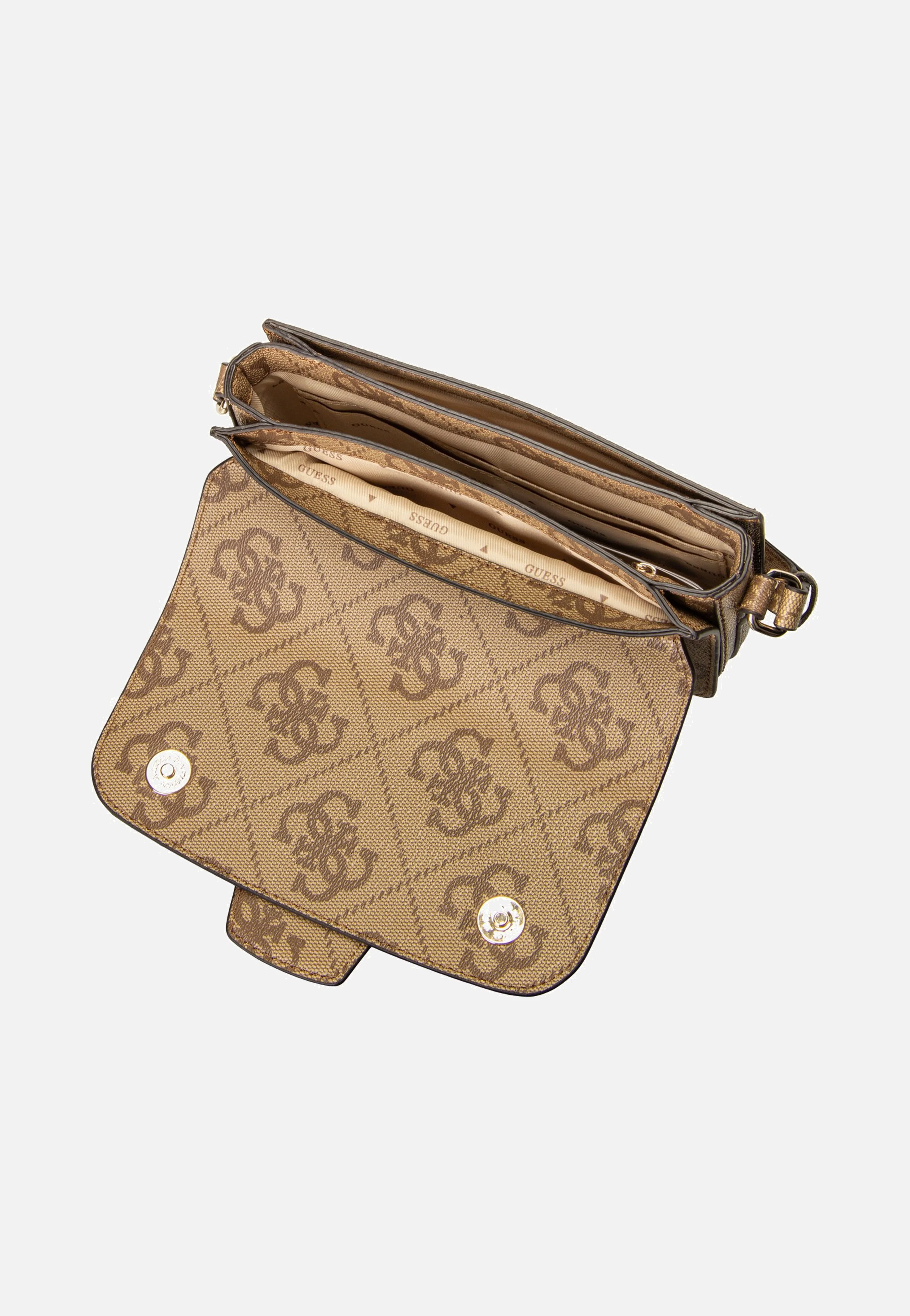 Janie Logo Conv Xbody Flap Latte Logo - Crossbody Bag - Image 6
