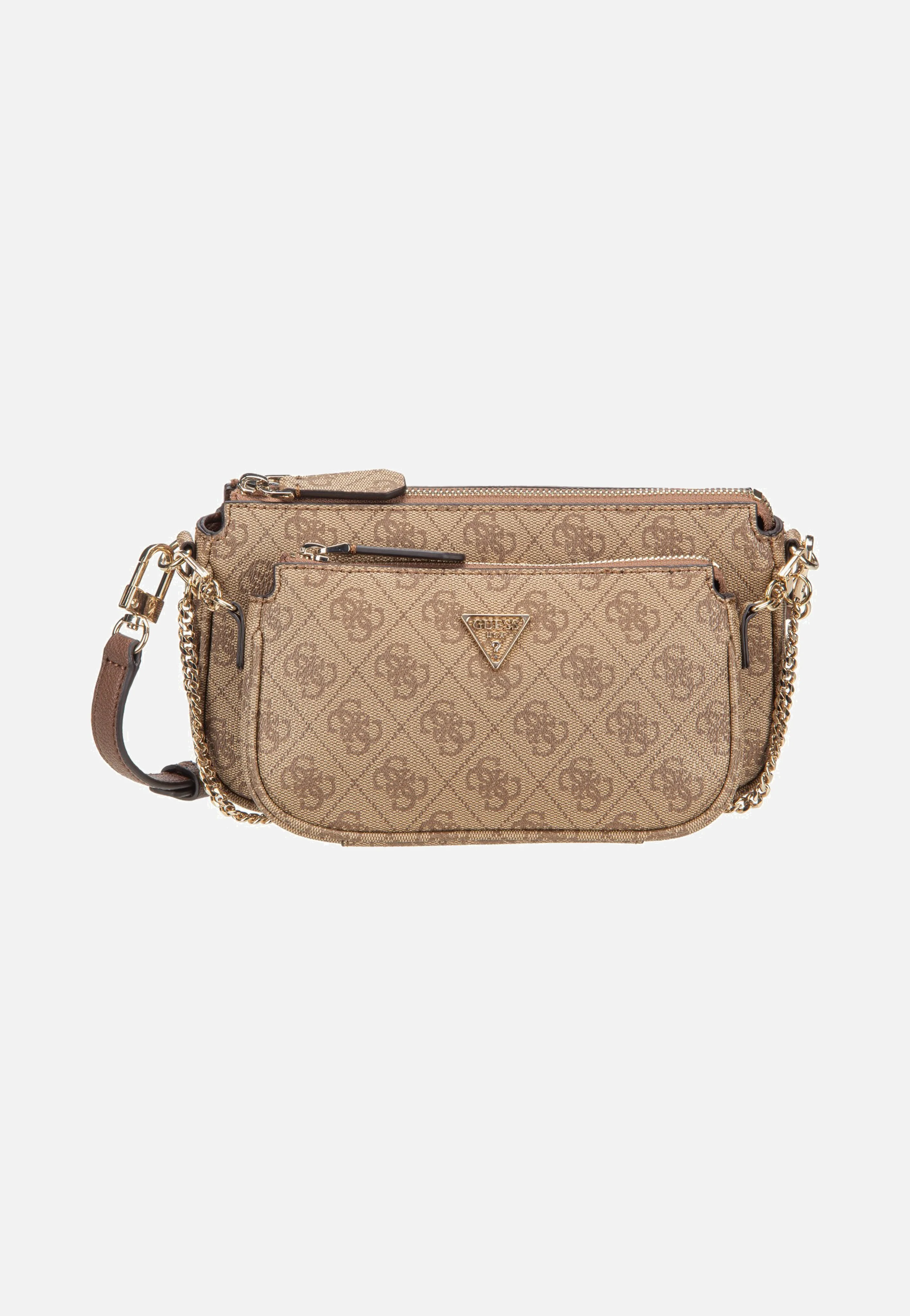 Noelle II Double Pouch CB 72710 Logo Latte/Brown - Crossbody Bag