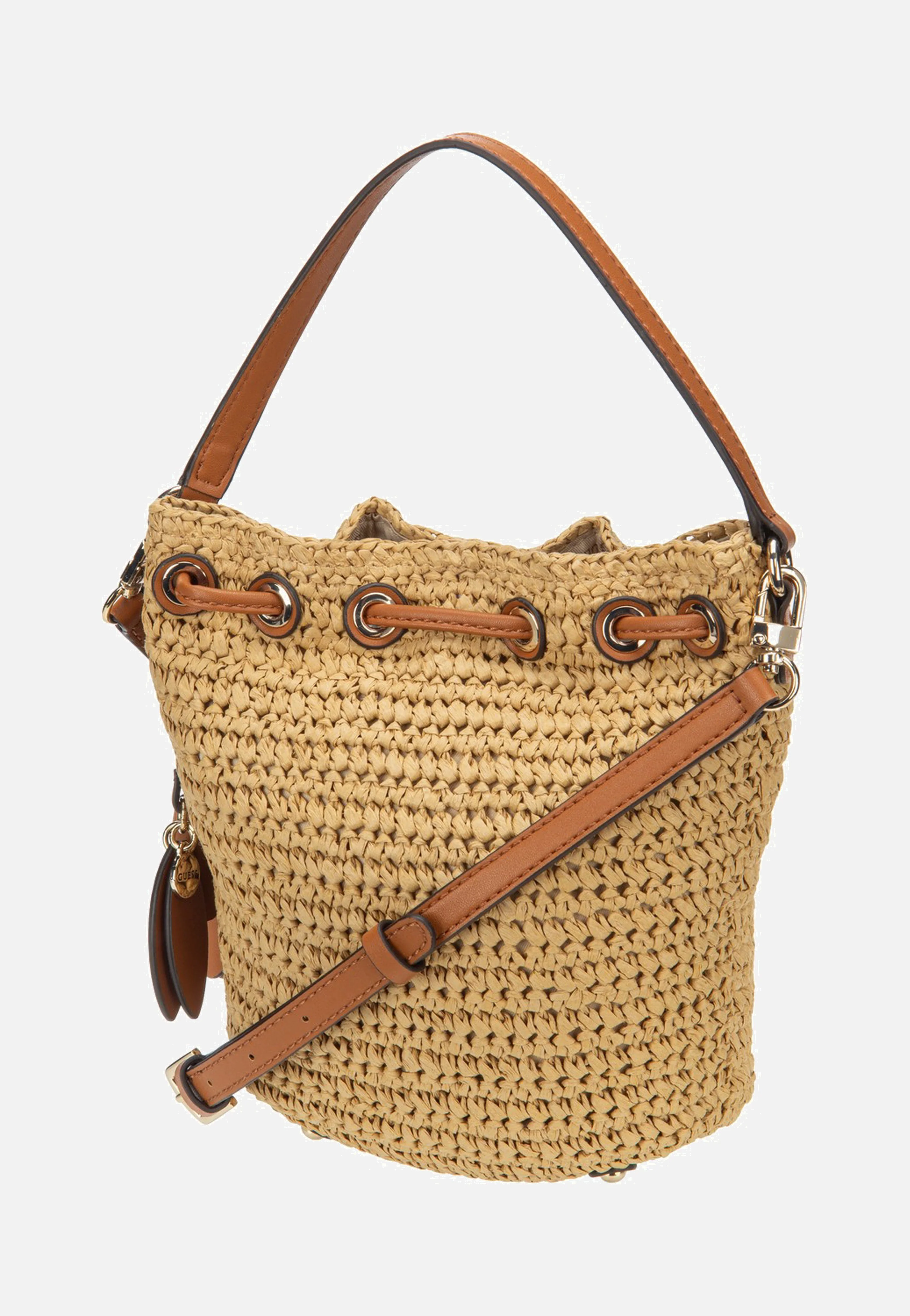 Ofelia Top Handle Bucket 23030 Natural/Cognac - Bucket Bag - Image 3