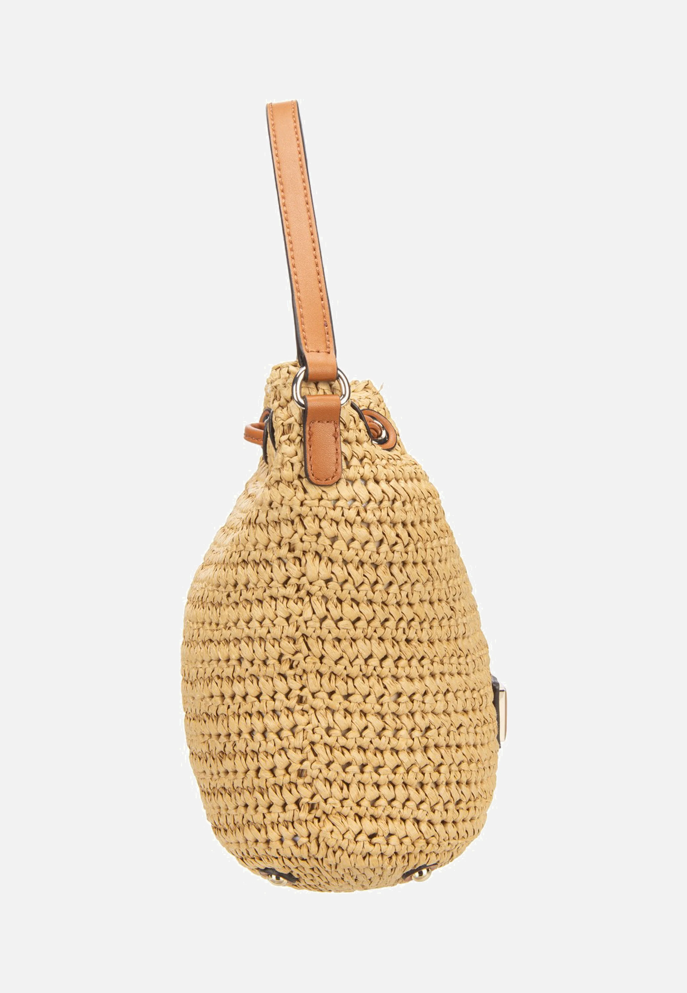 Ofelia Top Handle Bucket 23030 Natural/Cognac - Bucket Bag - Image 4