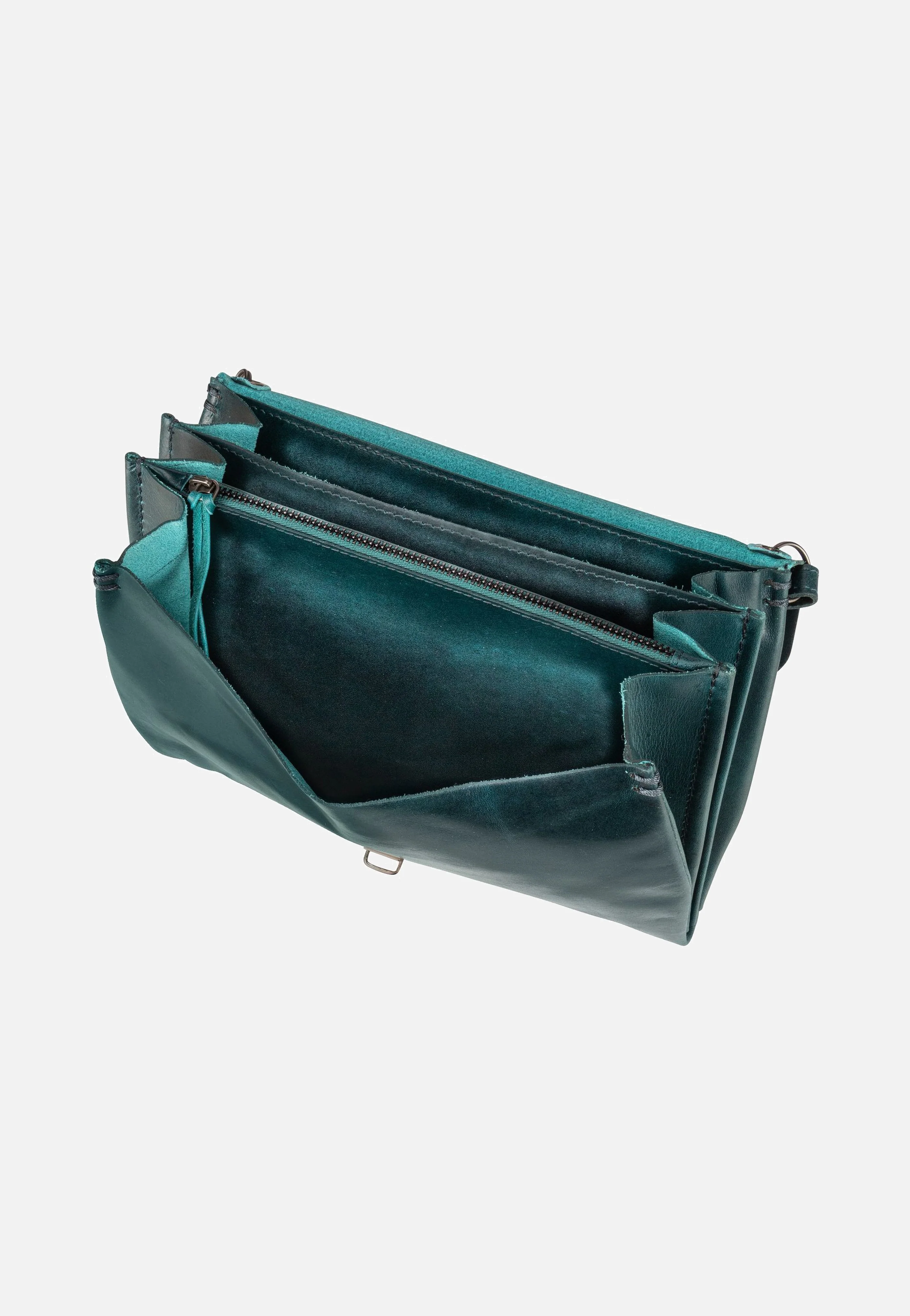 Fold Handbag Clutch L FO3 Petrol - Crossbody Bag - Image 3