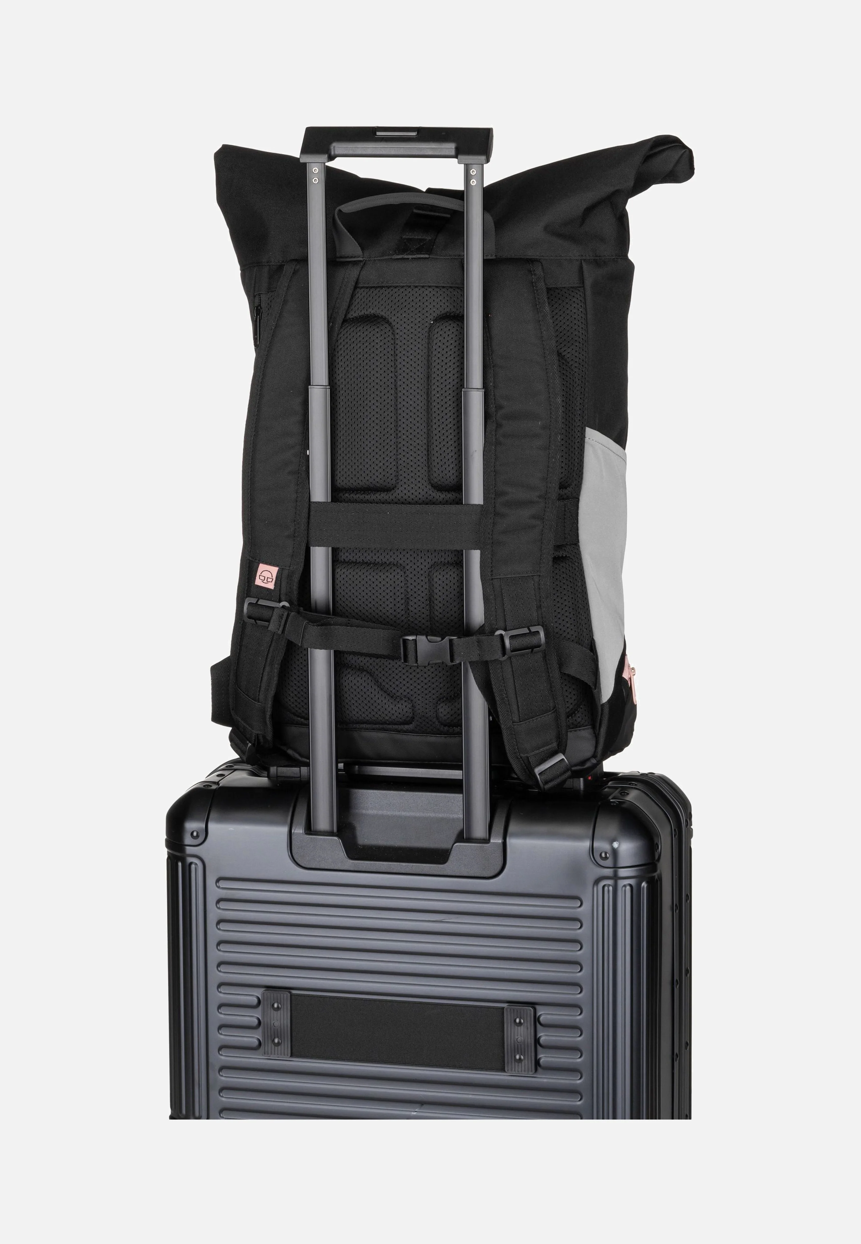 Allen Large Schwarz-Rosa - Rolltop Rucksack - Image 6