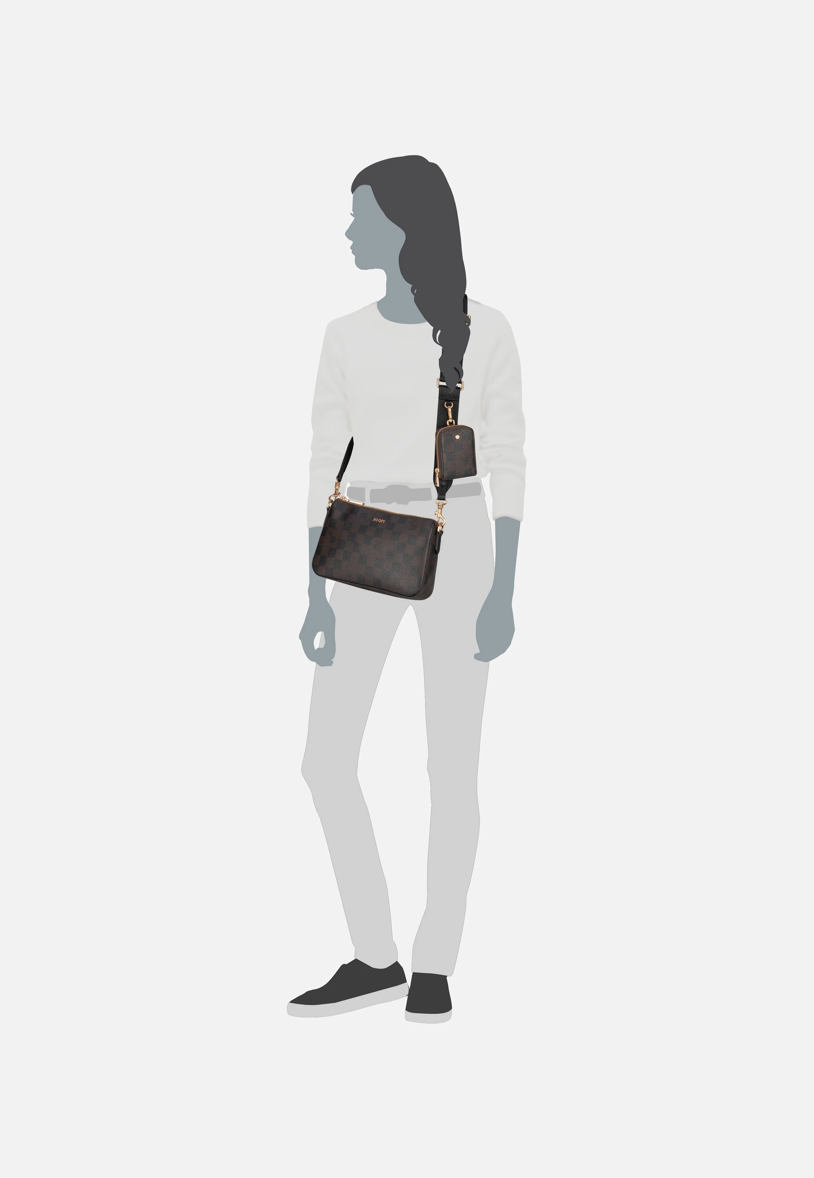 Cortina Piazza Jasmina SHZ Seal Brown - Crossbody Bag - Image 5