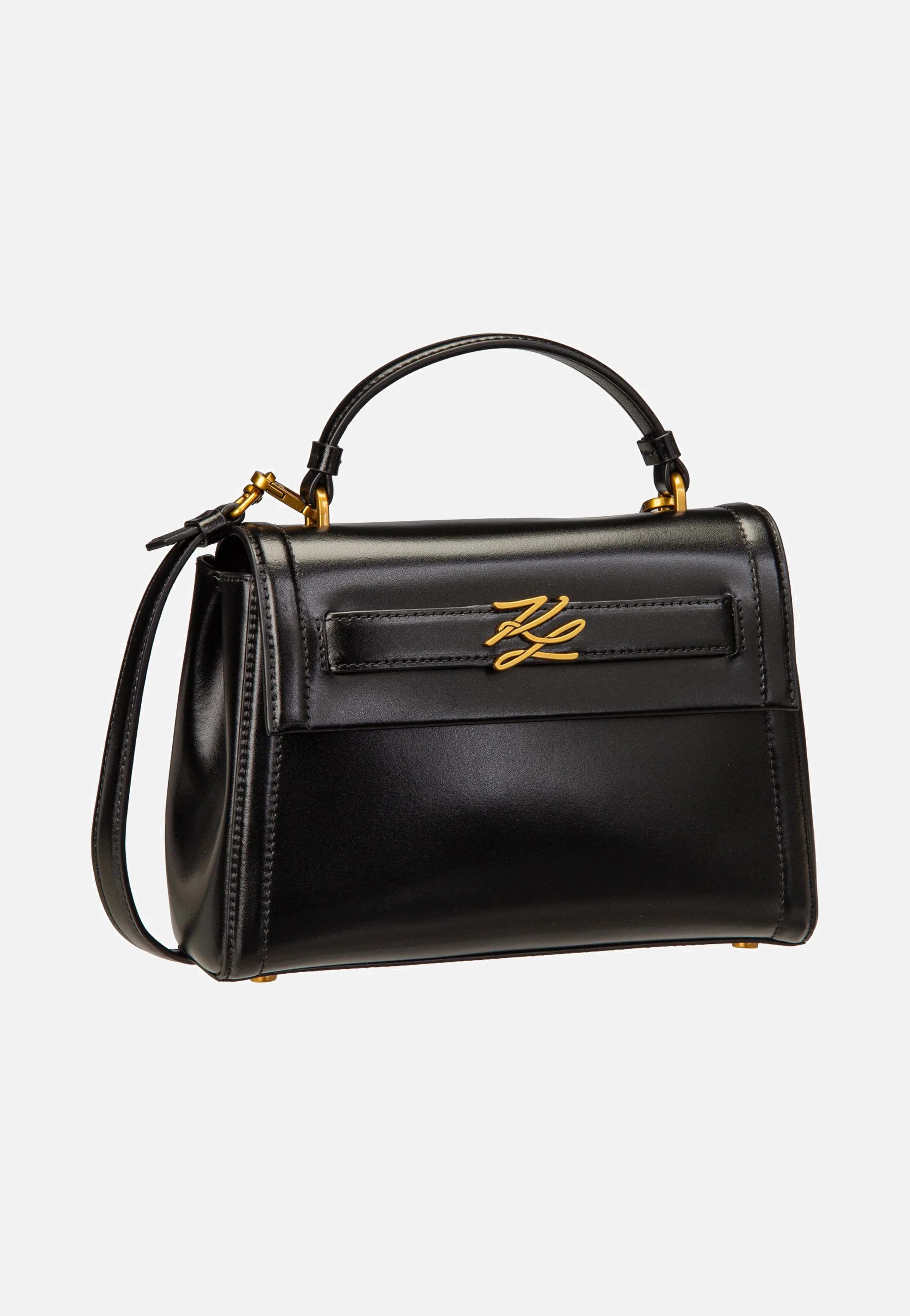 K/Autograph SM Top Handle Black/Gold - Henkeltasche