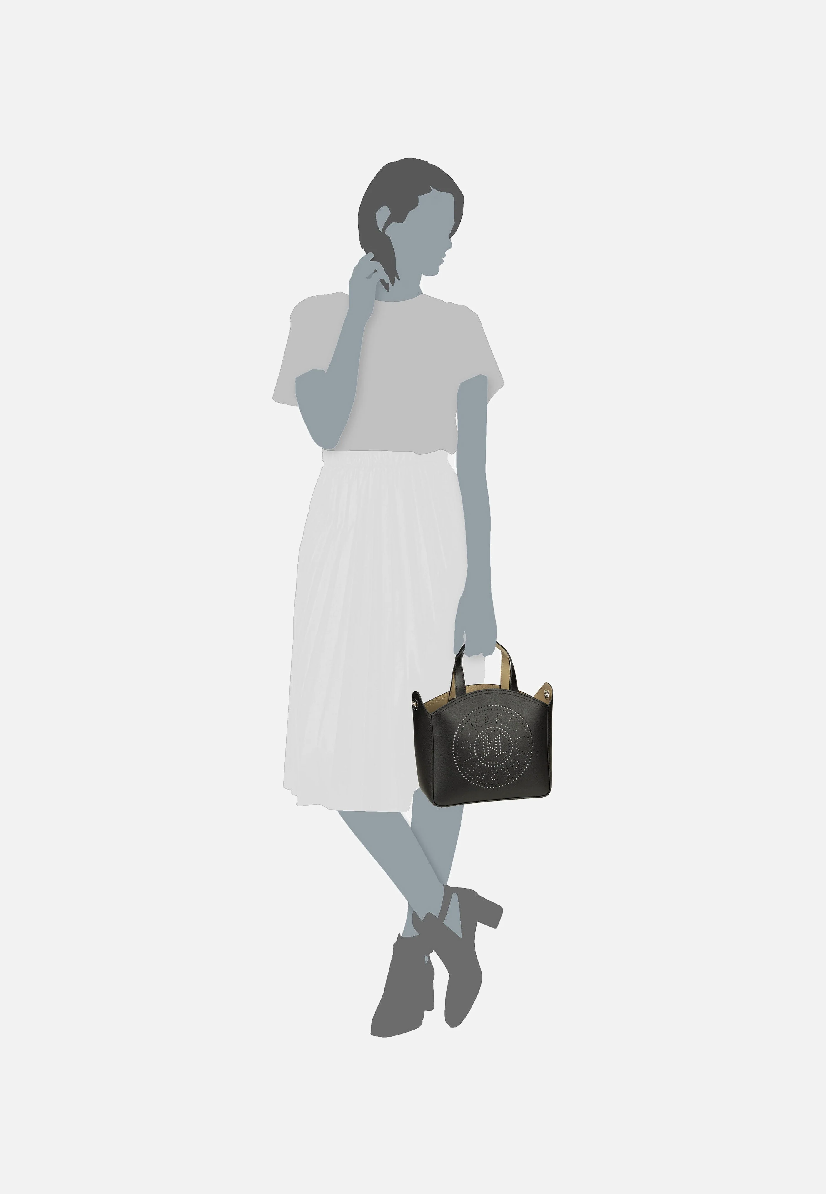 K/Circle SM Perforated 30058 Black - Tote Bag - Image 5