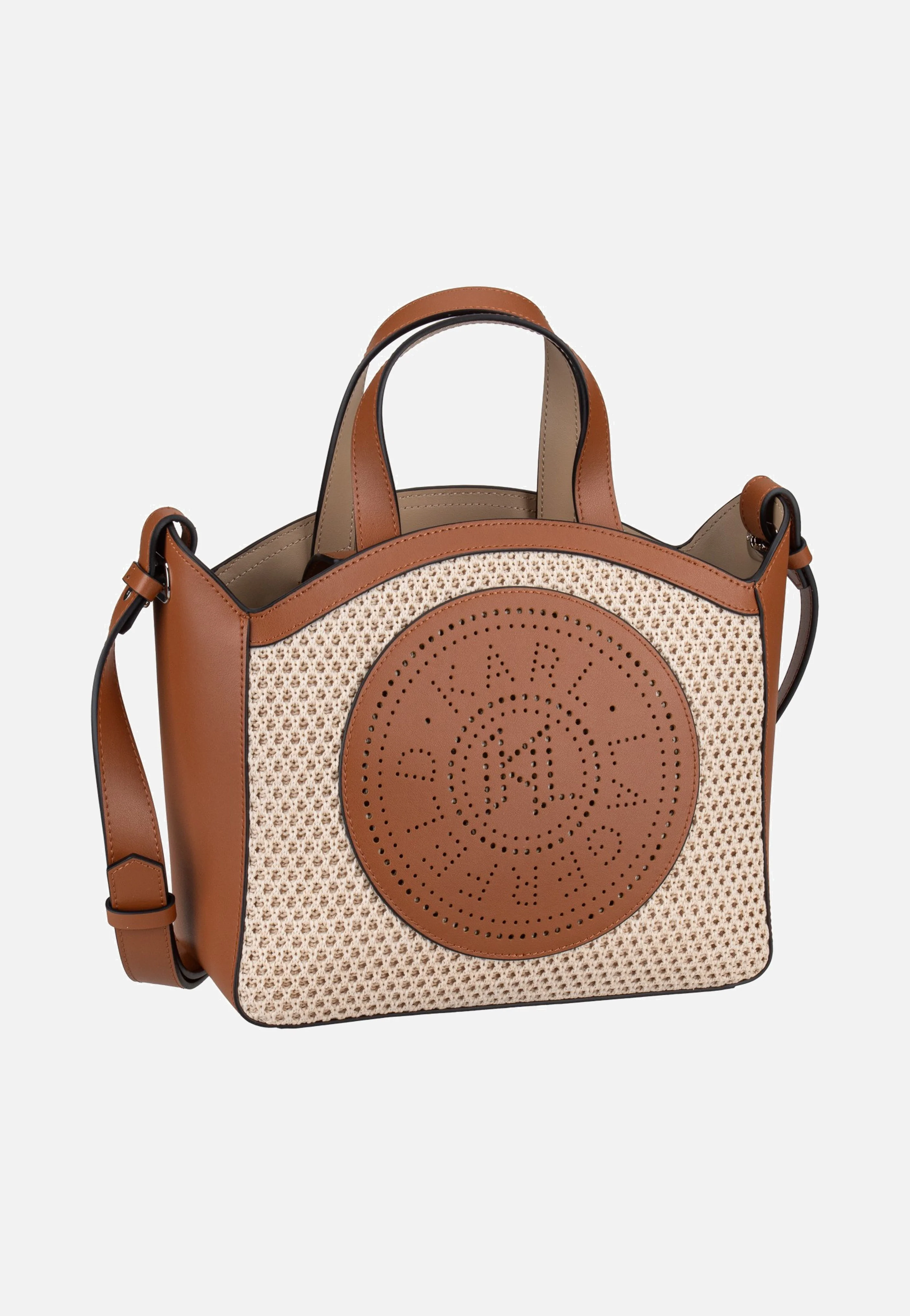 K/Circle SM Tote Raffia Mesh Natural/Tan - Tote Bag