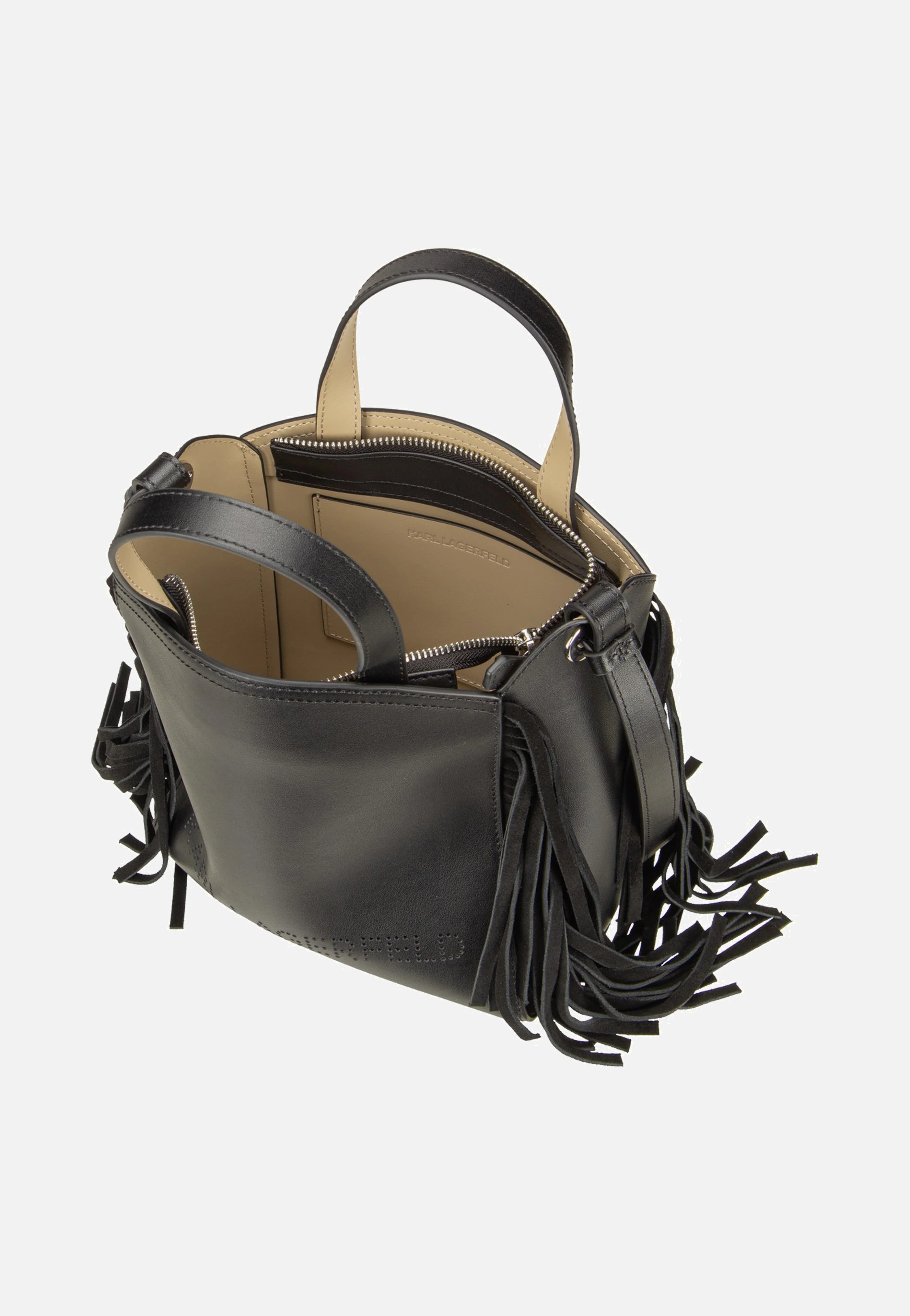 K/Circle SM Zip Tote Fringes Black/Nickel - Tote Bag - Image 5