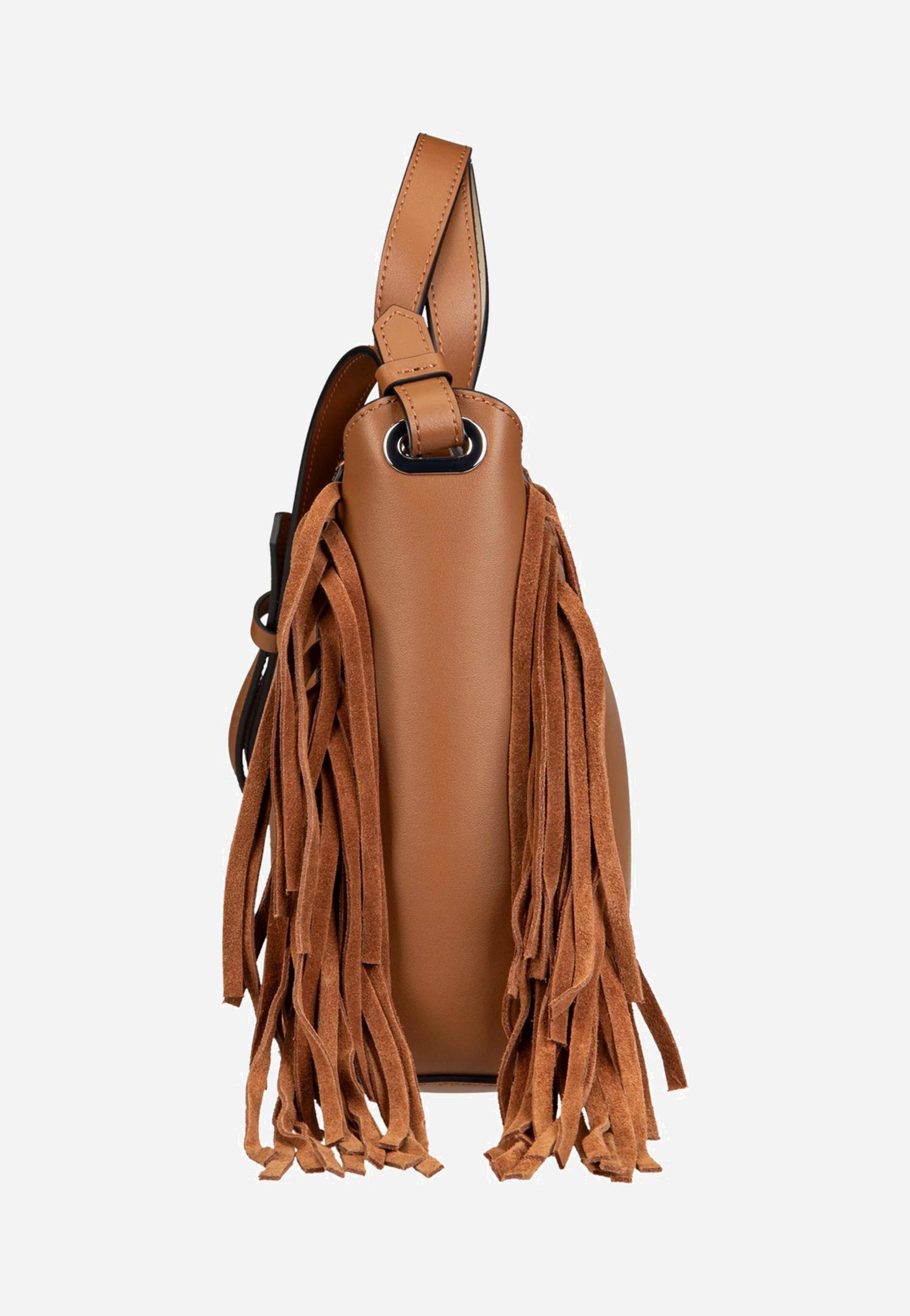 K/Circle SM Zip Tote Fringes Dark Tan - Tote Bag - Image 4