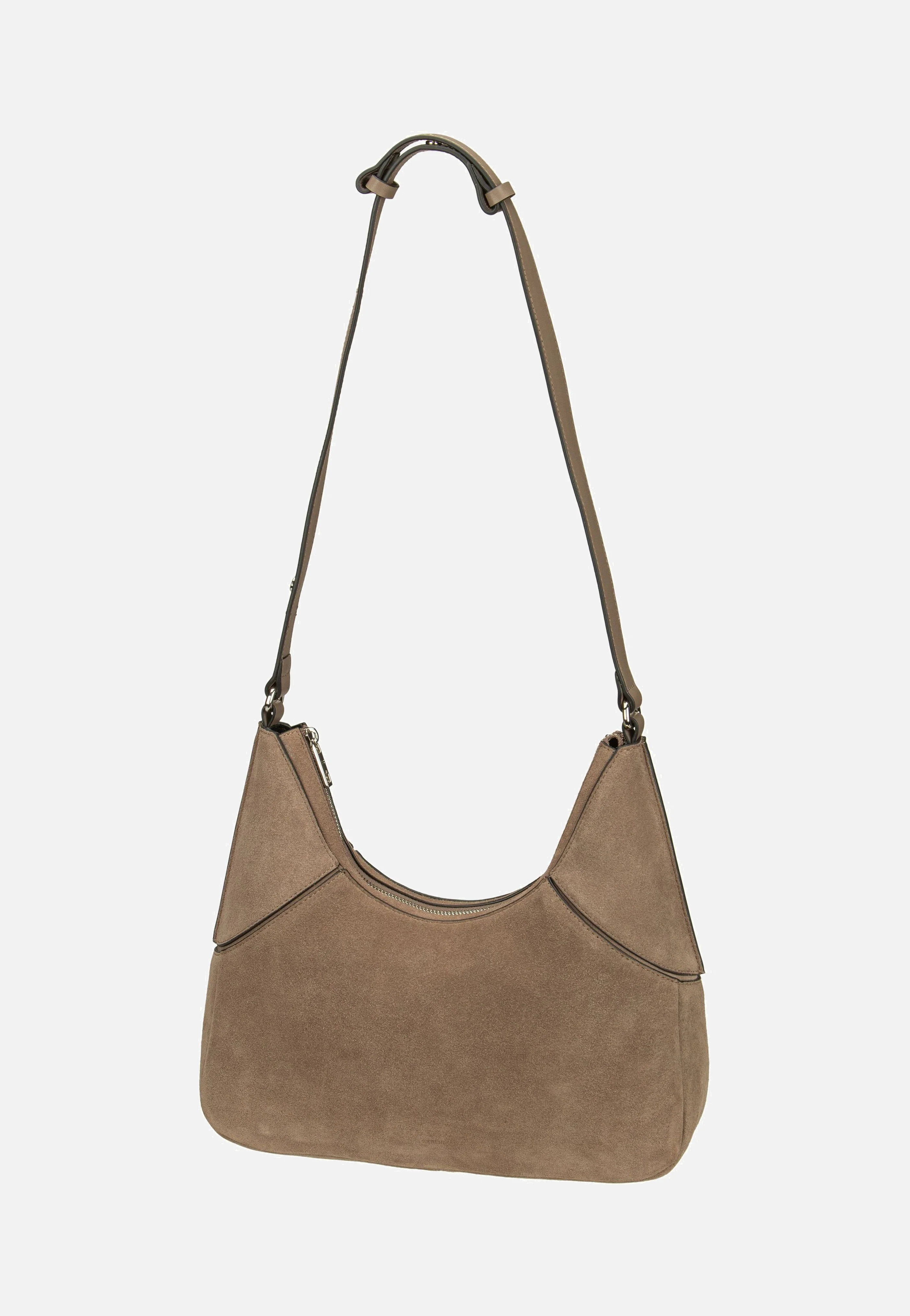 Lilly S Suede Neutral Gray - Hobo Bag - Image 5